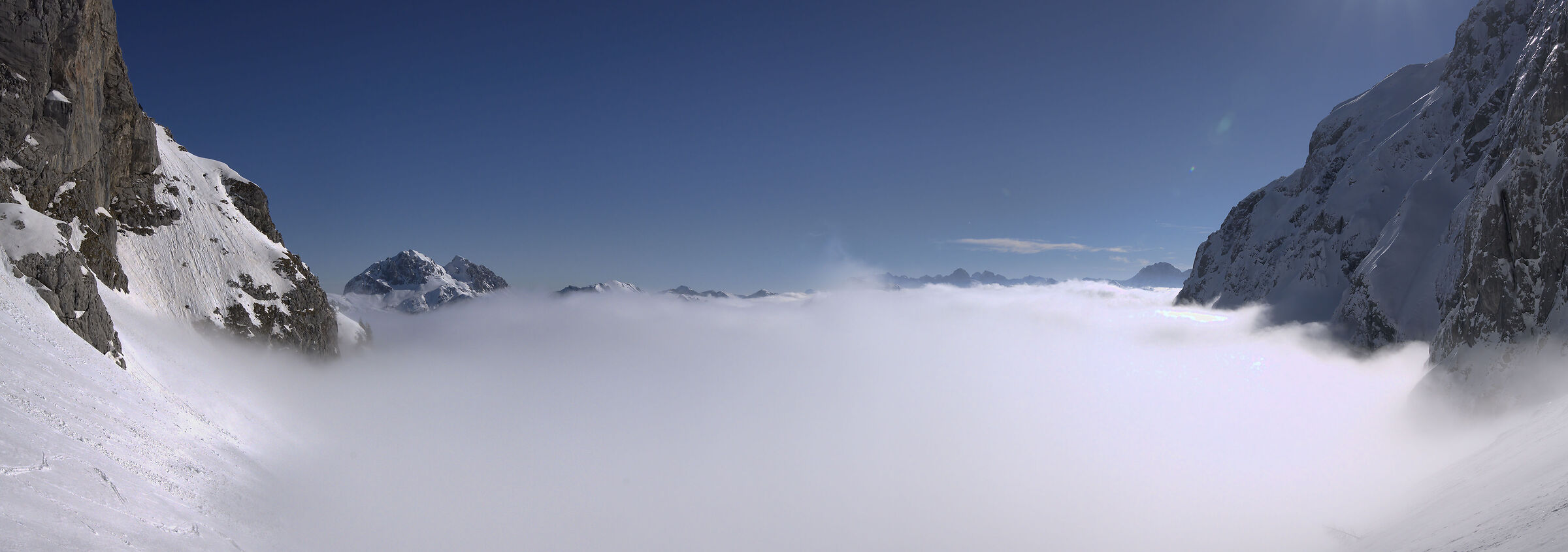 At the edge of the clouds