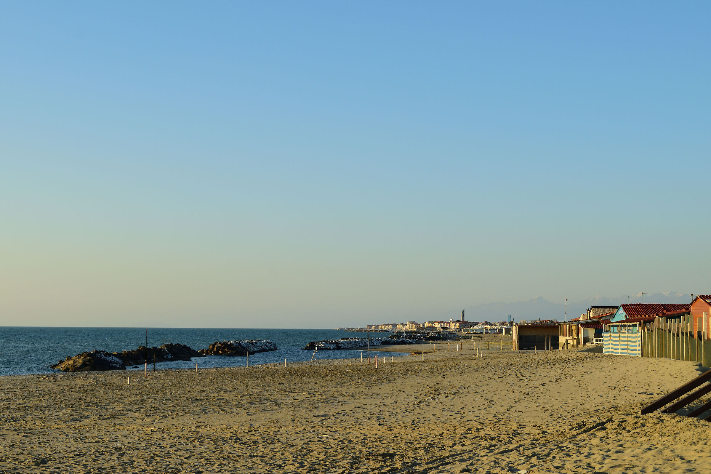 Winter on a solitary beach