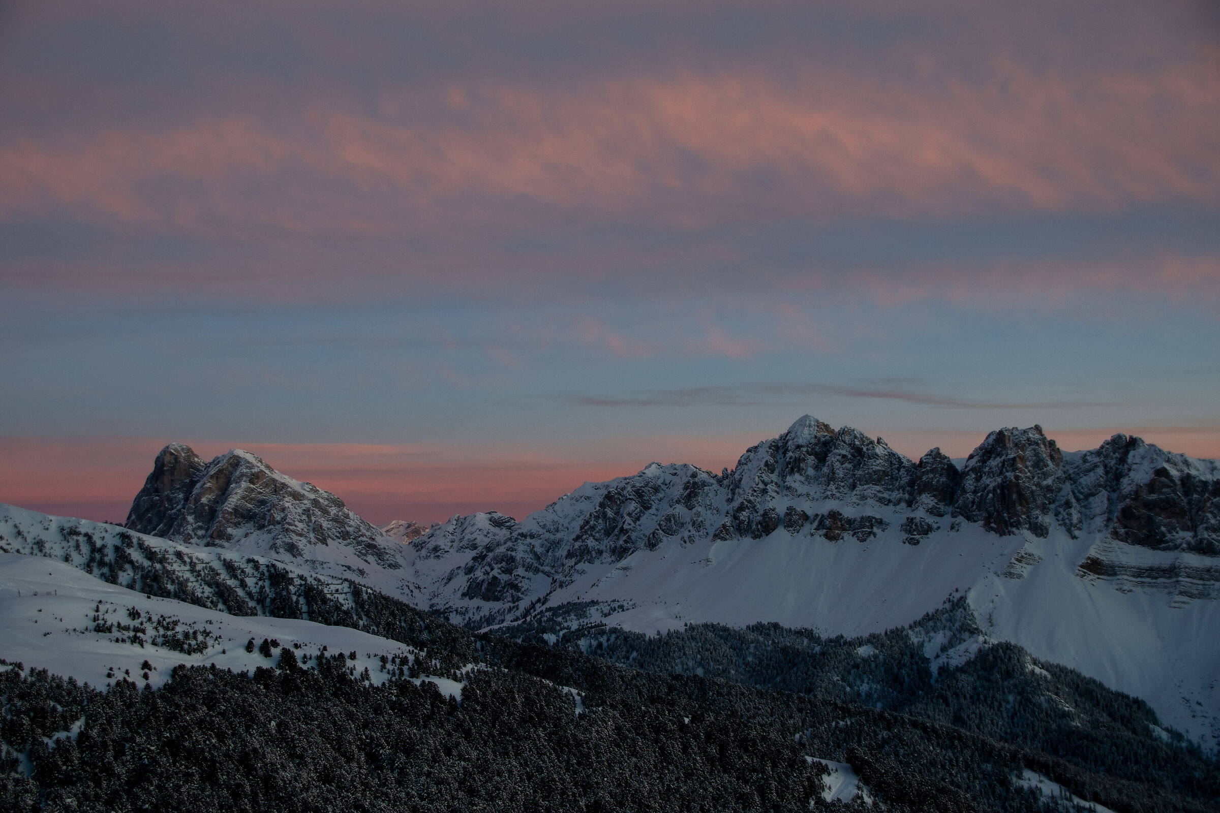 Sunset over the Odle