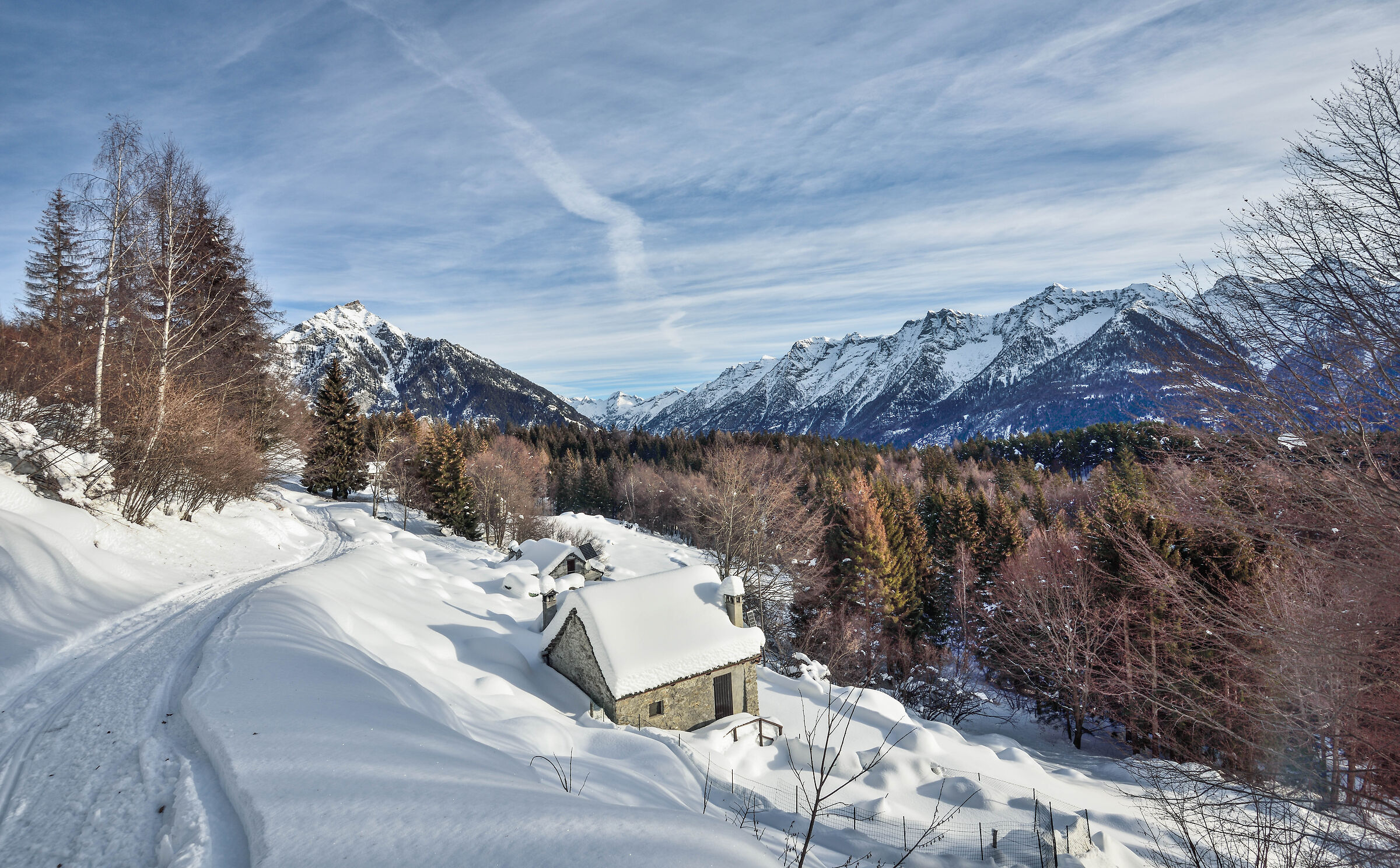 lungo l'itinerario di salita all'Alpe Deccia sup.