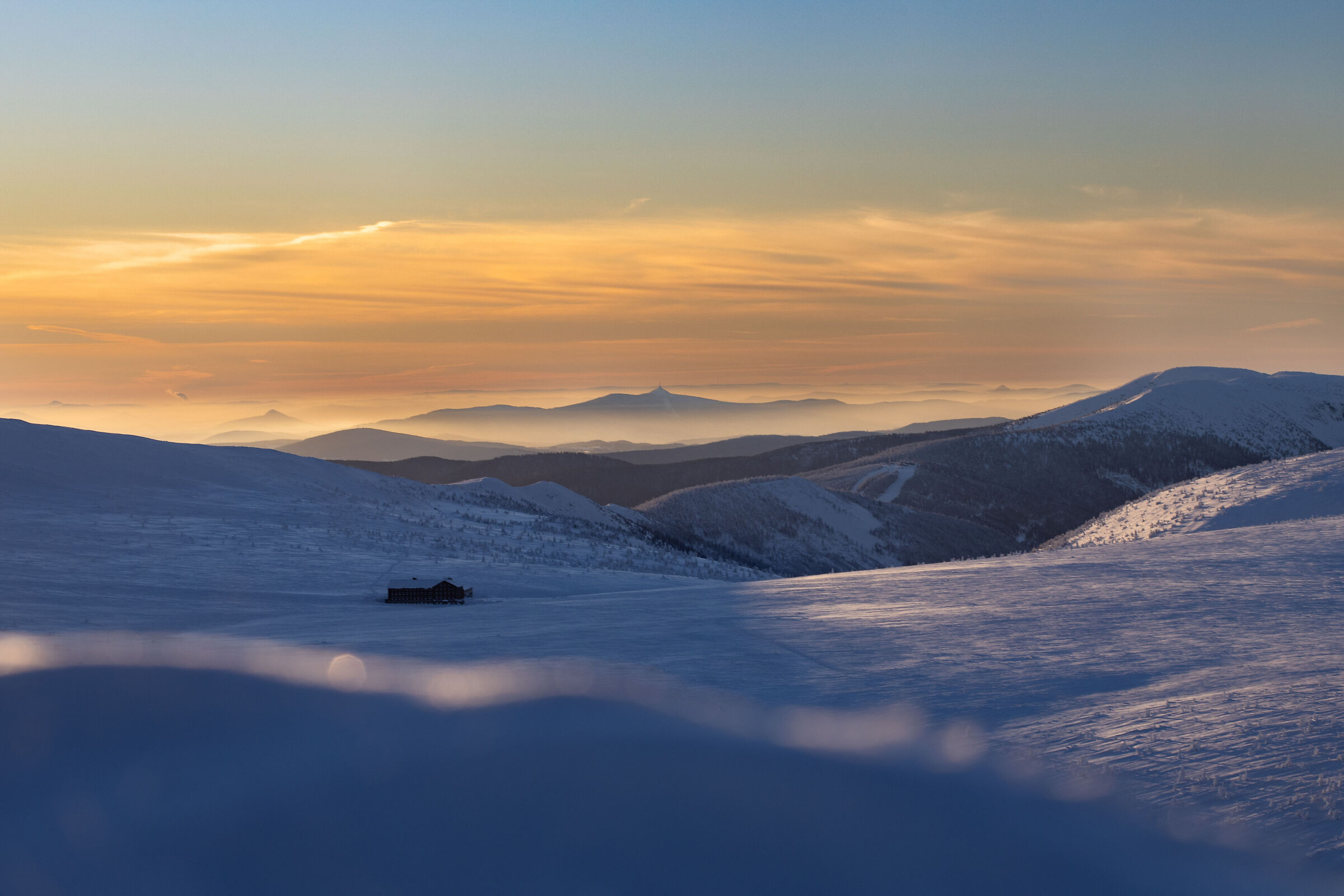 Sunset from Śniezka (1,603 m)