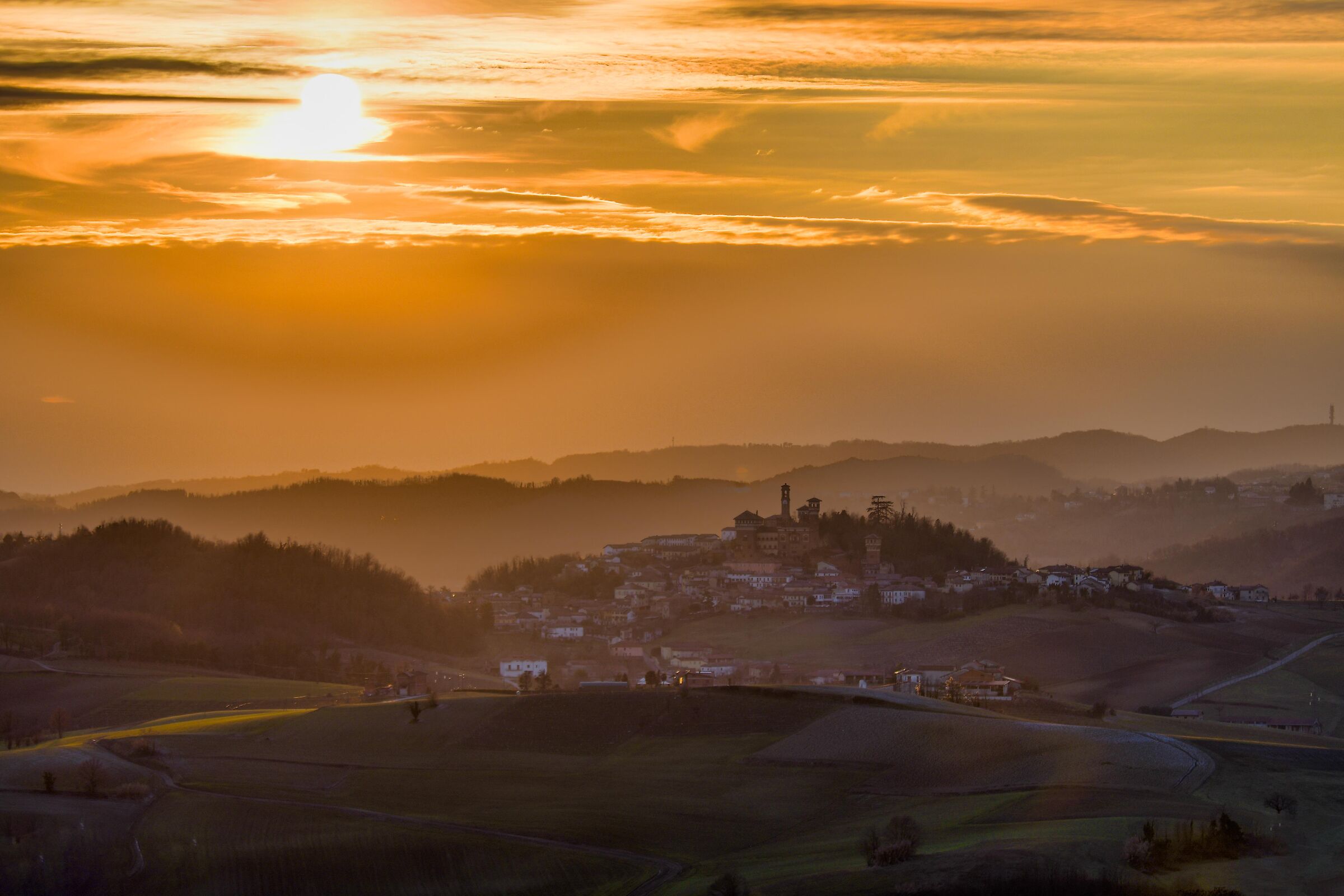 Un tramonto infuocato da Treville