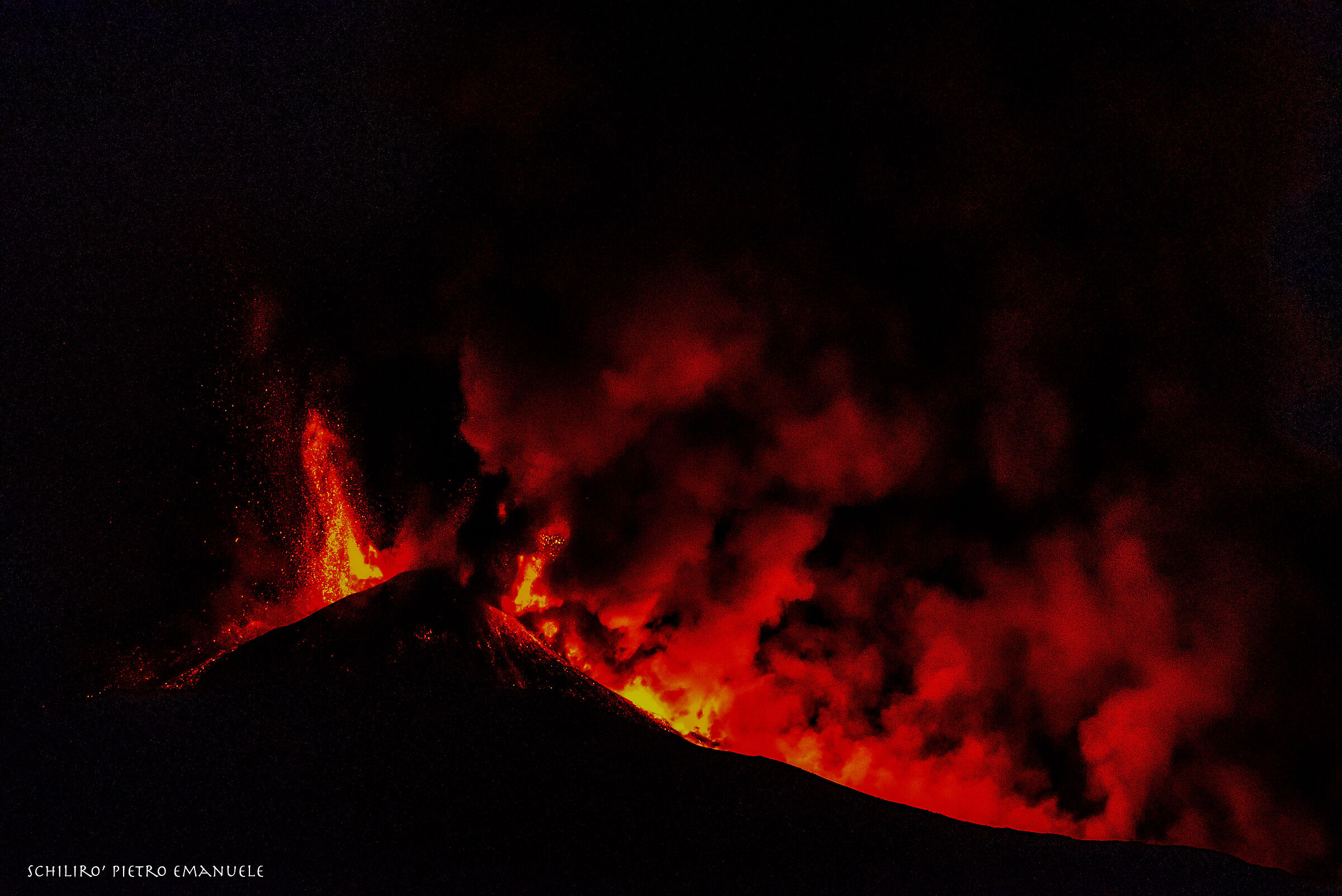 Etna - Urlo di gruppo 3 bocche aperte.