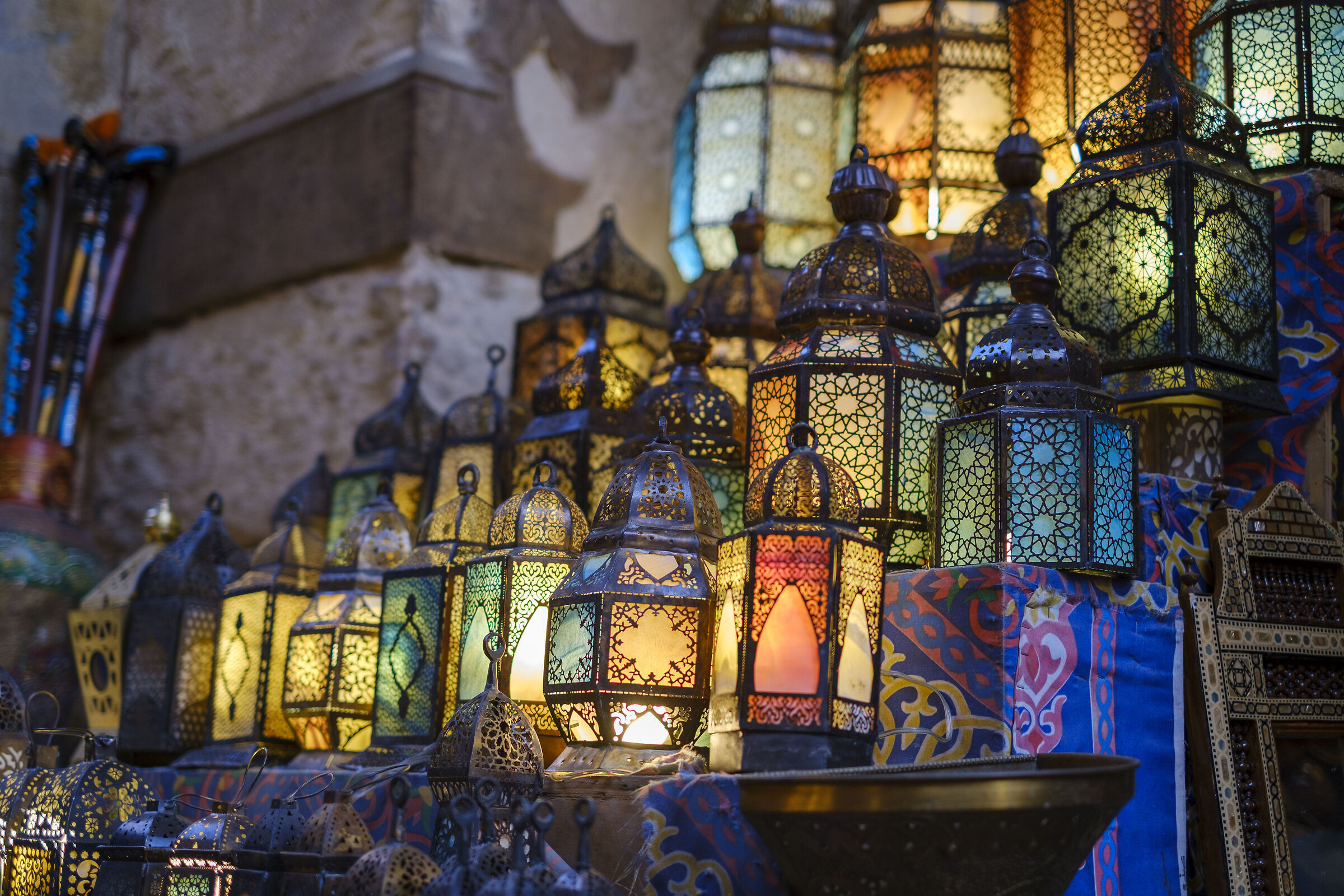 Lights of an Arab market...