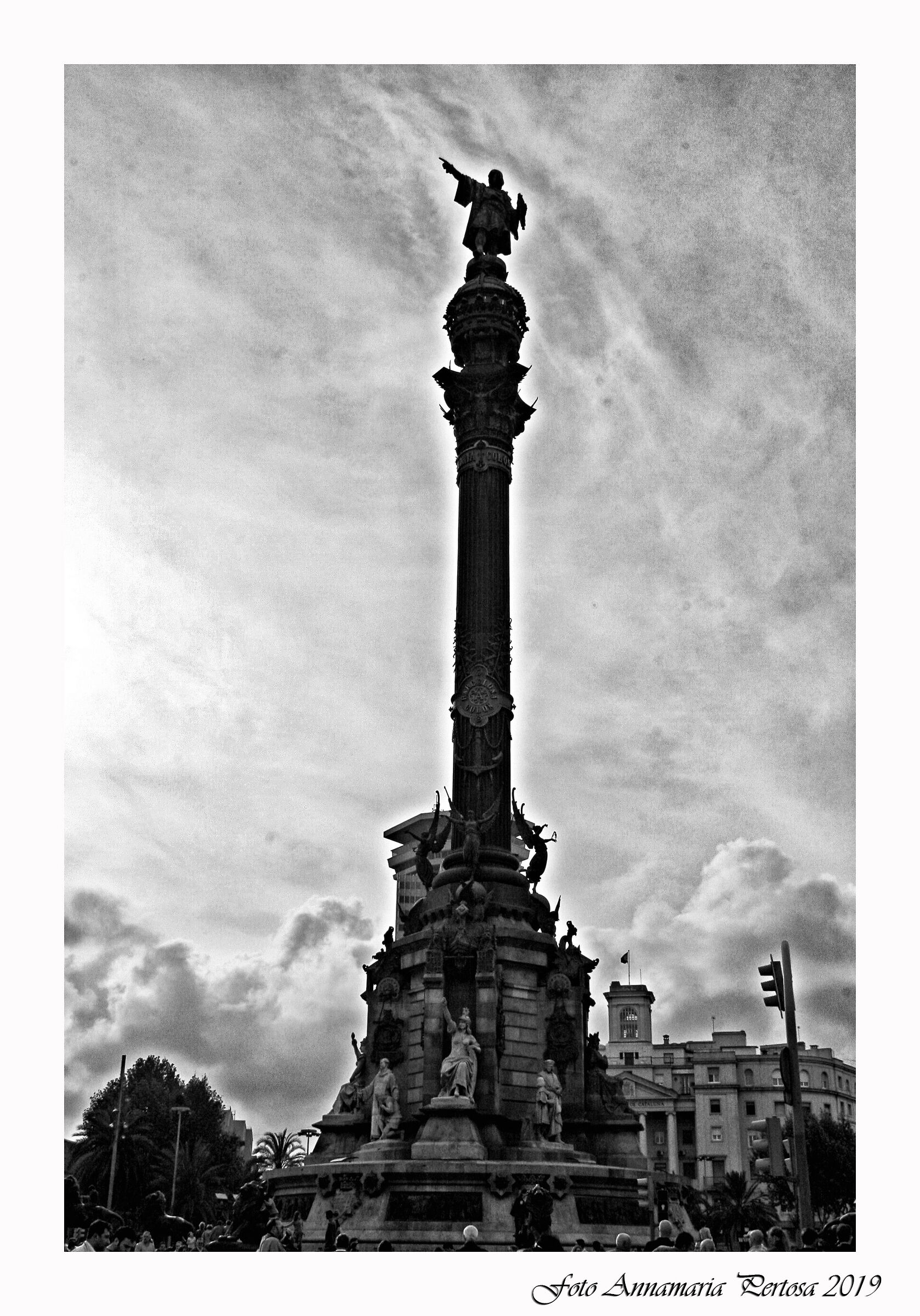 In Barcelona, Columbus greets us from above