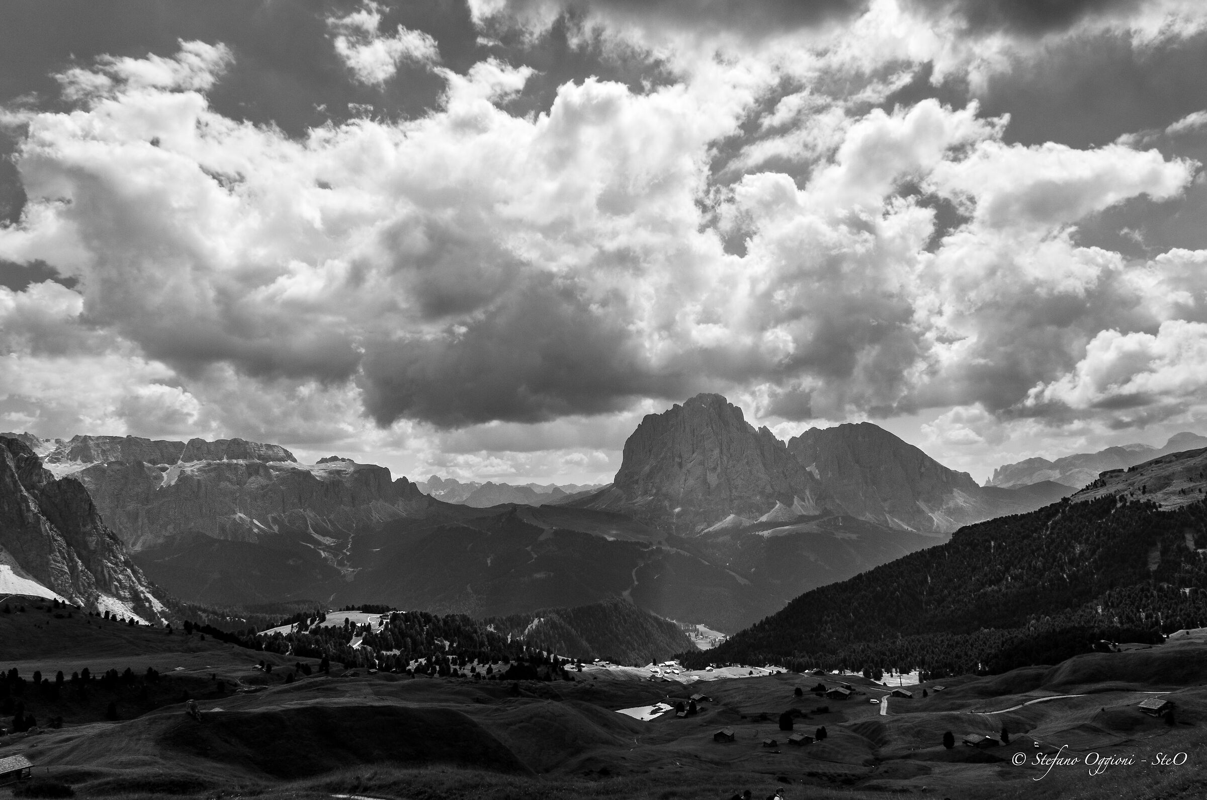 Panorama scendendo dal Seceda