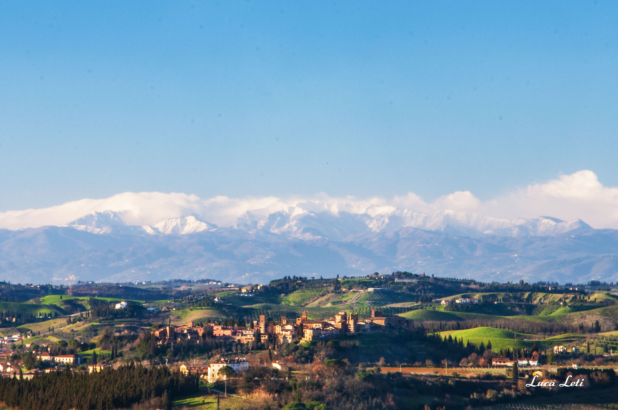 Certaldo Alto and the Apennines