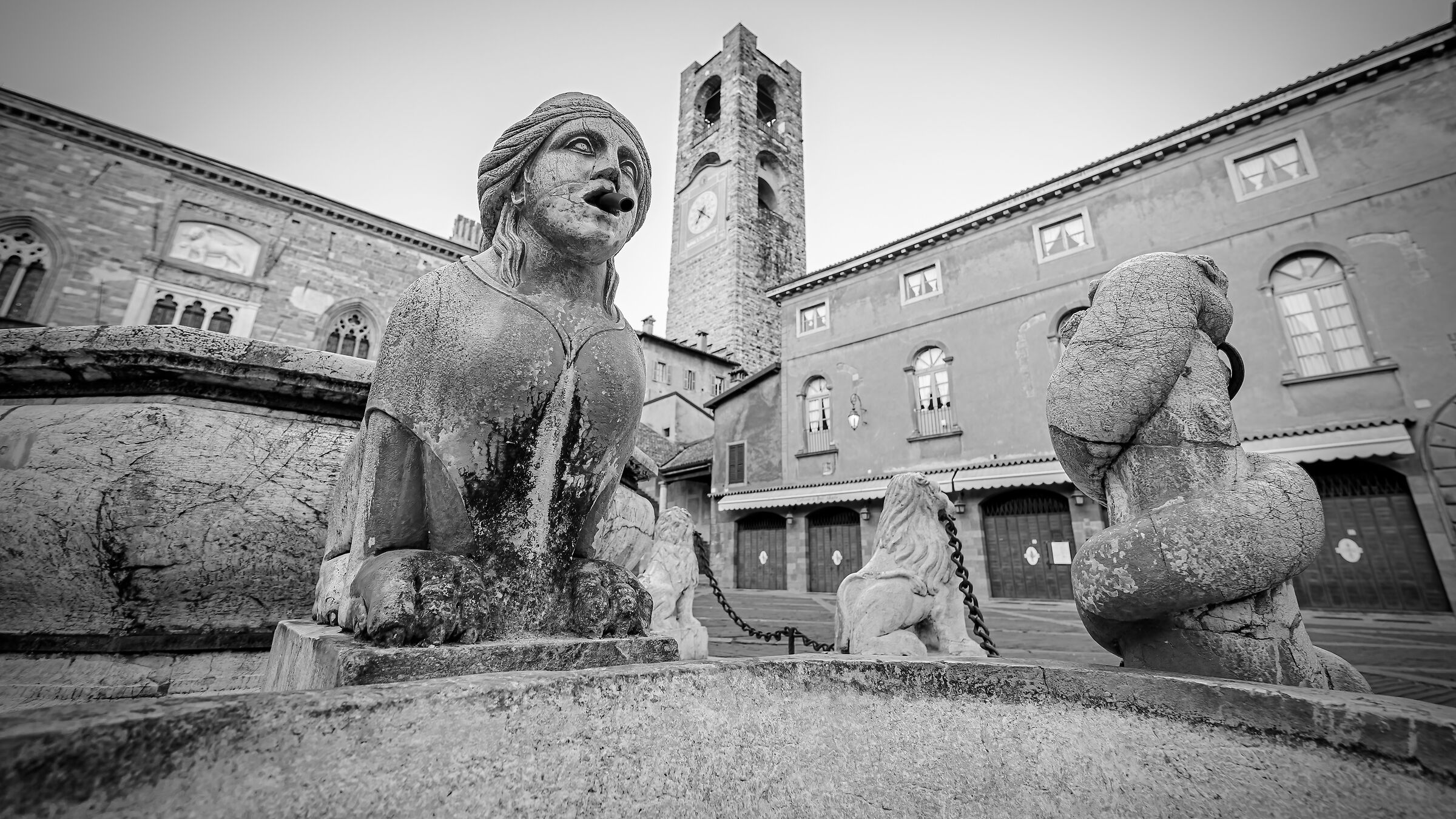 Contarini Fountain Città Alta Bergamo
