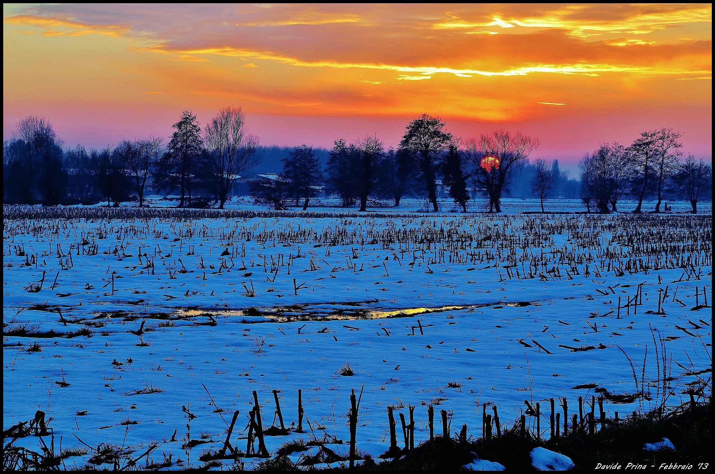 Sunset in the valley of the Ticino