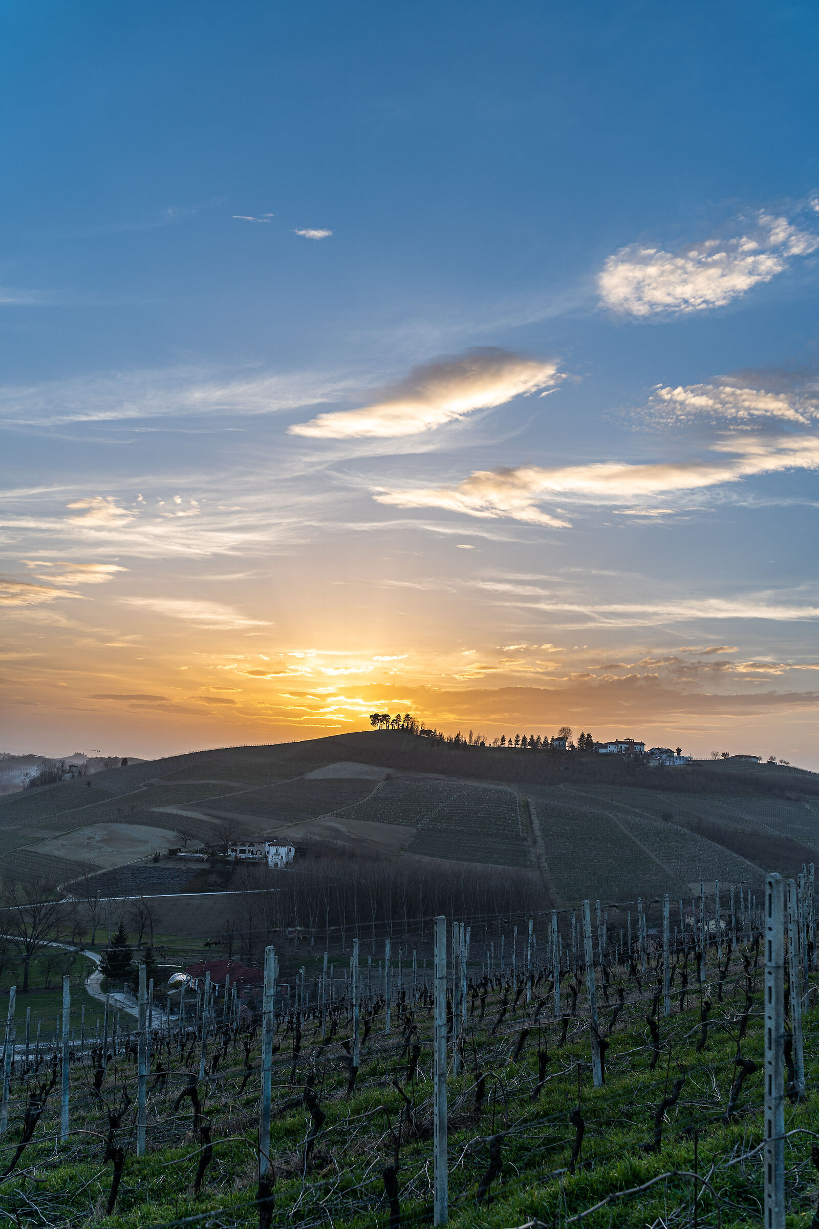 sunsent in Castagnole delle Lanze