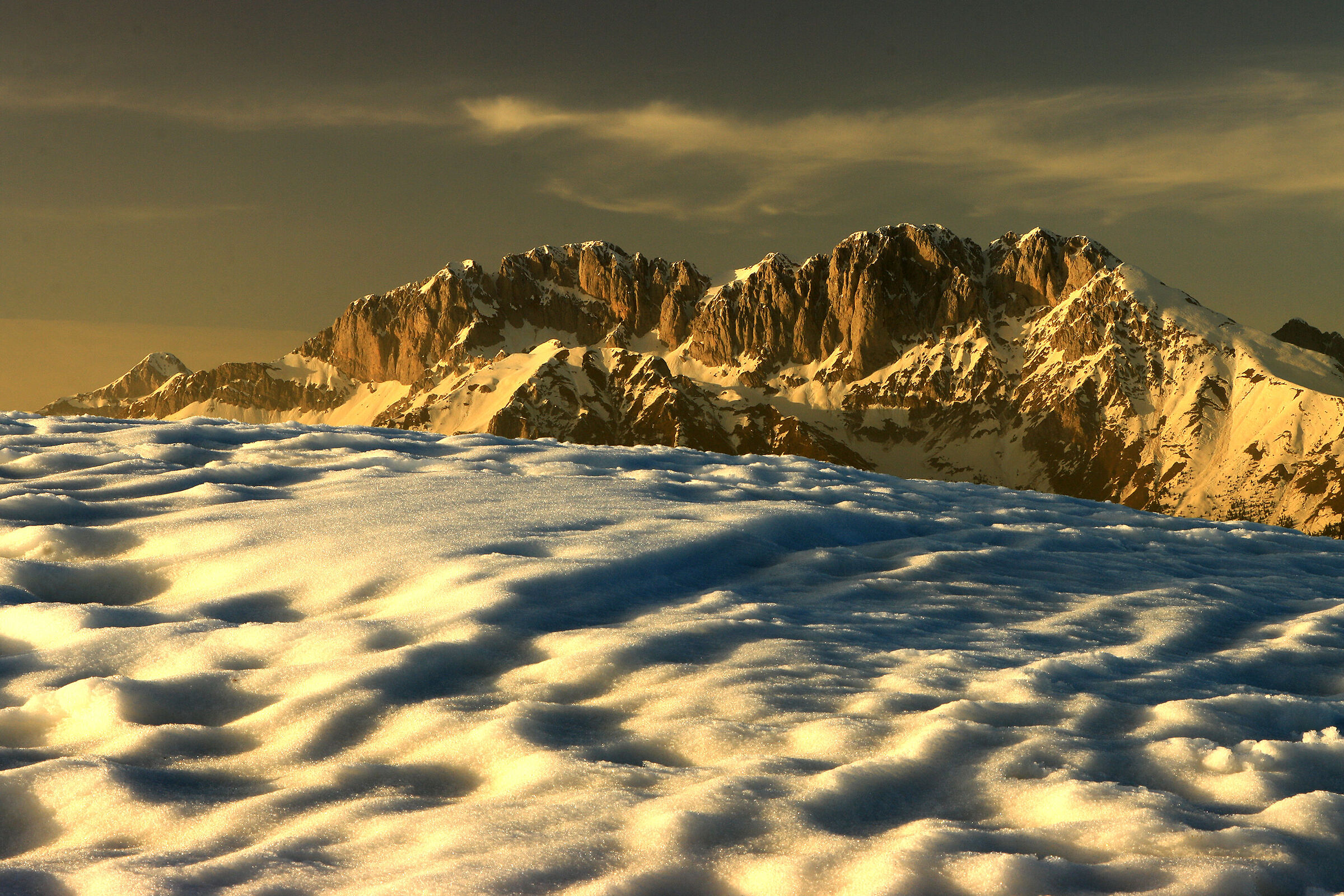 Presolana - an unusual sunset