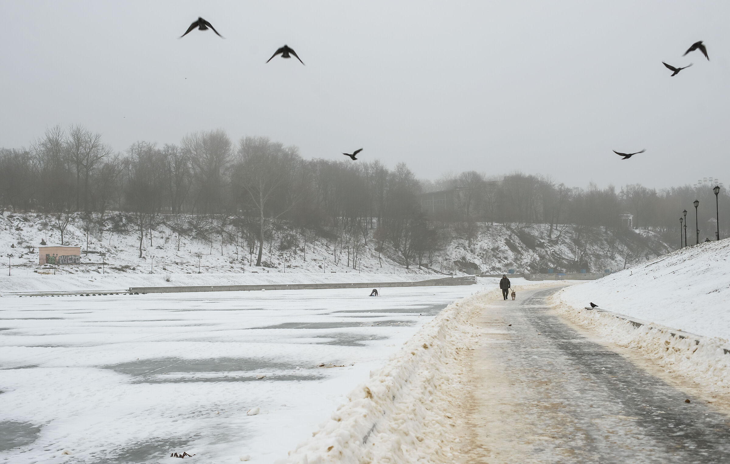 Mattina d'inverno sul fiume...