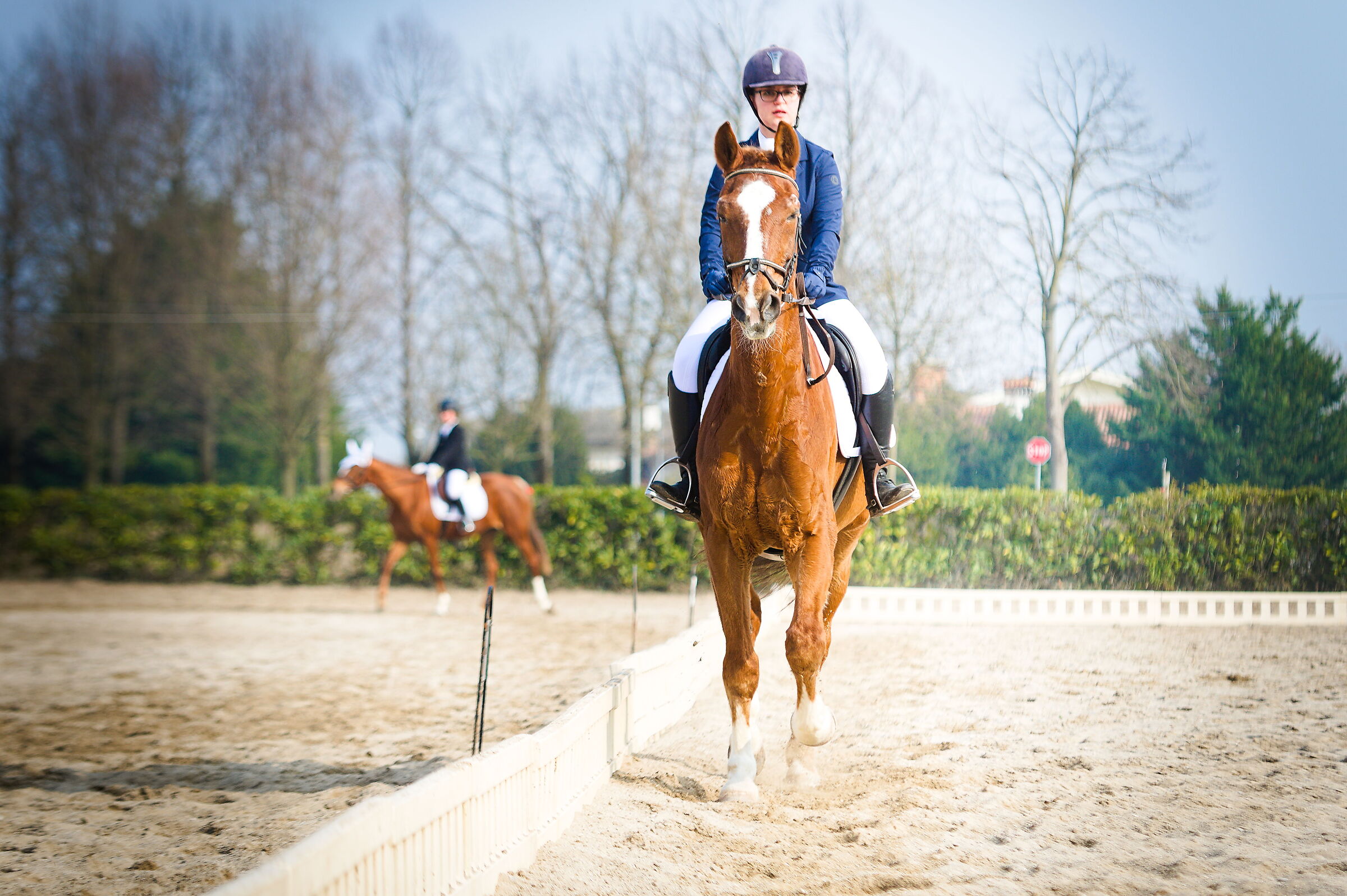 Waiting to enter the race field