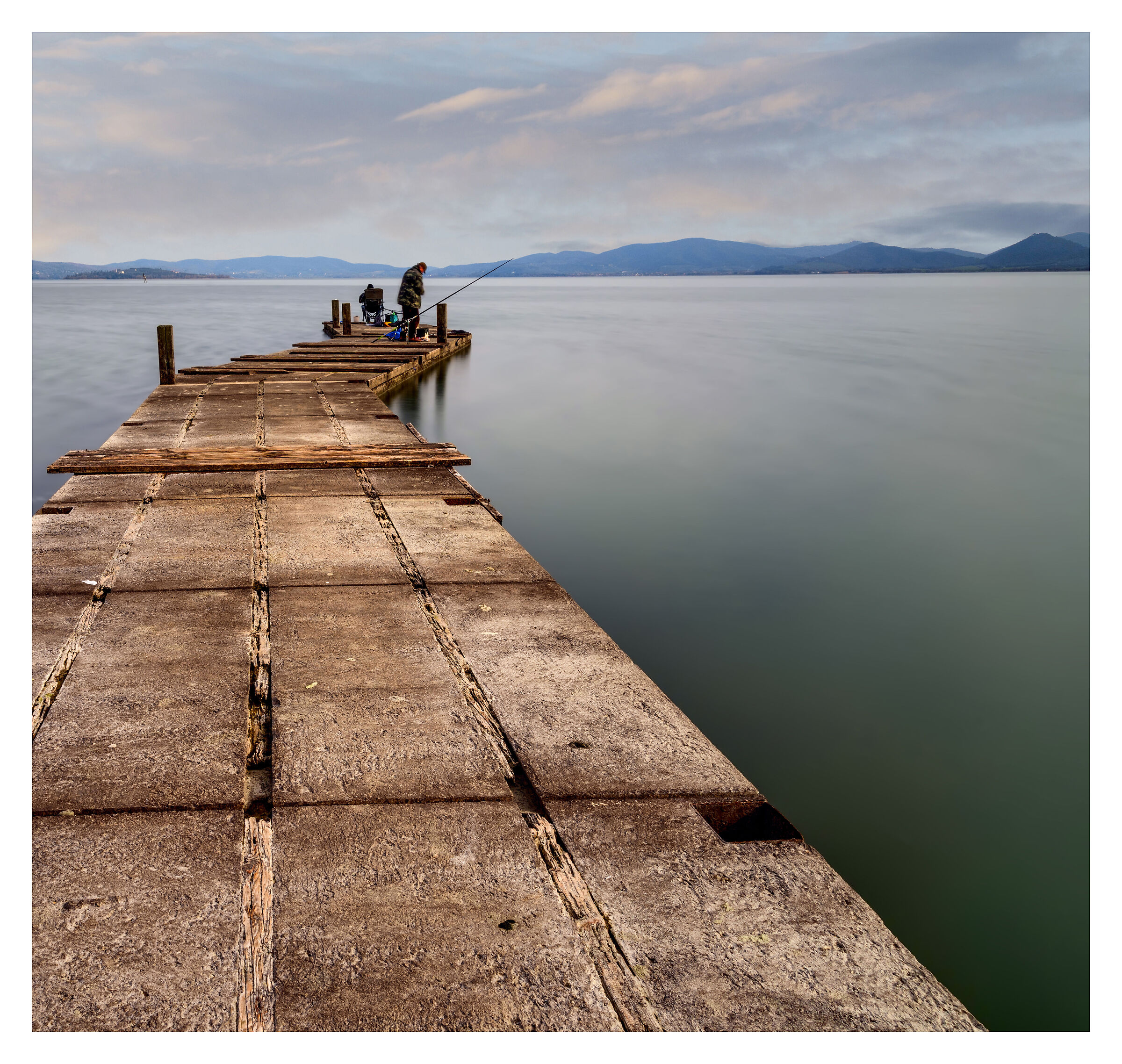 Fishermen at the lake