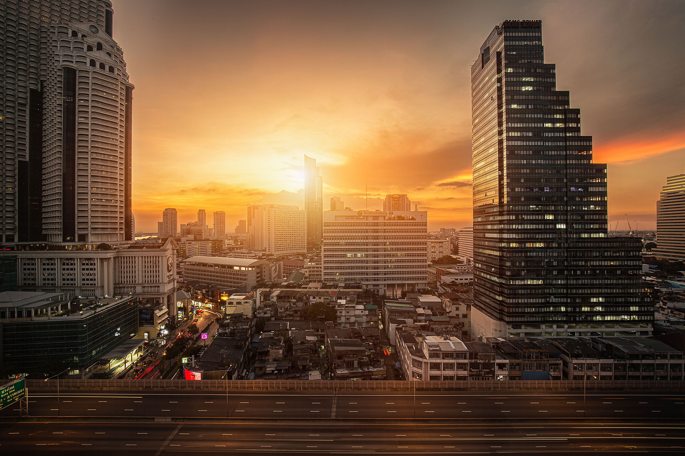 Bangkok at sunset
