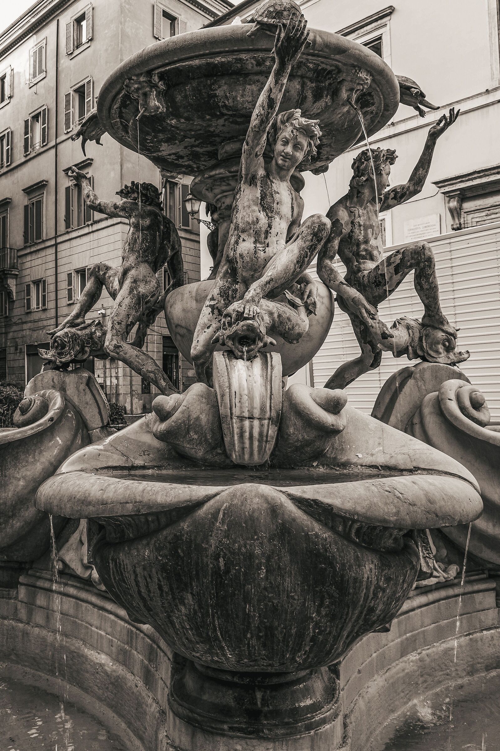 Fountain of turtles Rome February 2021