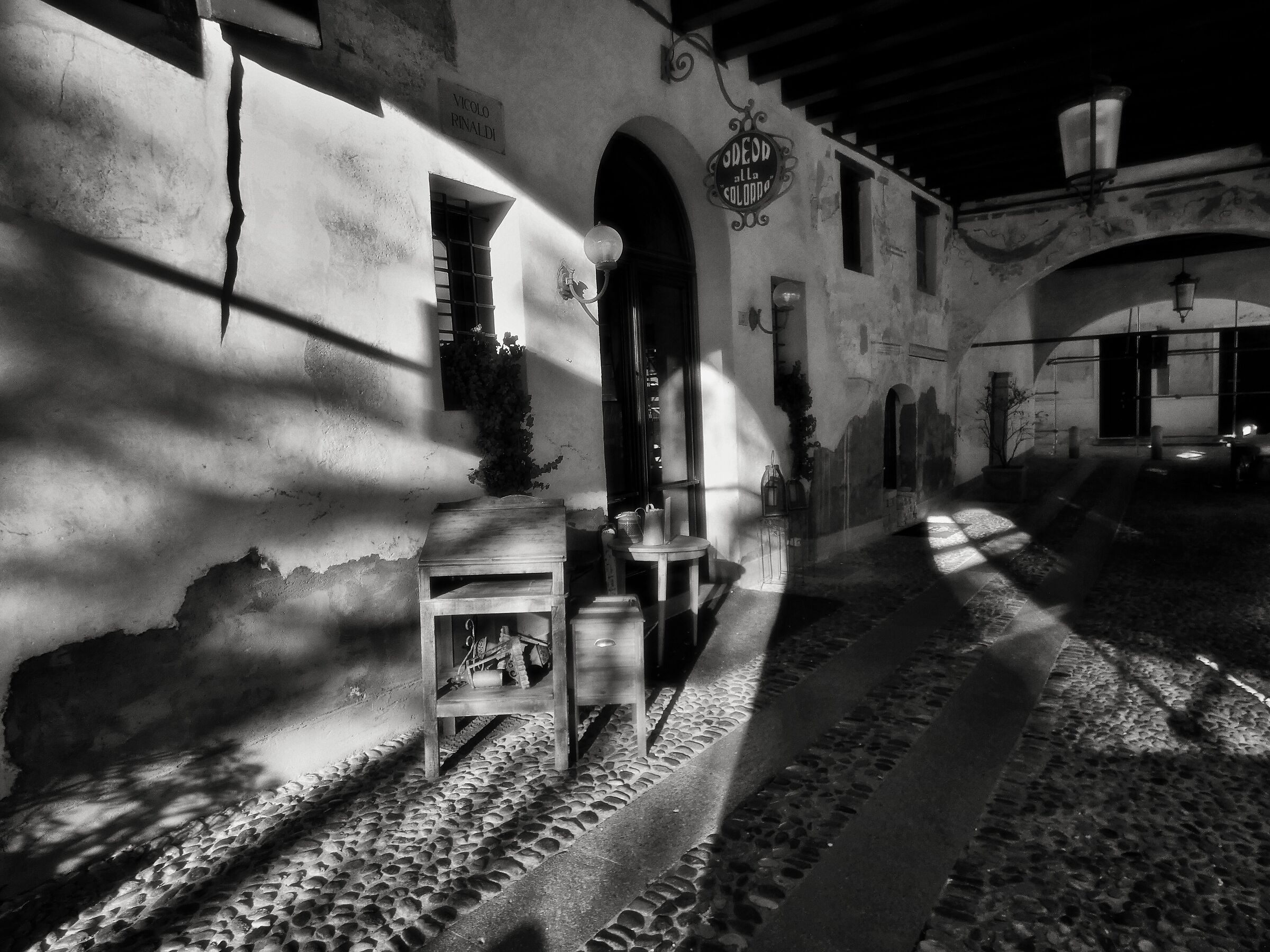 Era l'Osteria della Colonna, a Treviso, sul Cagnan