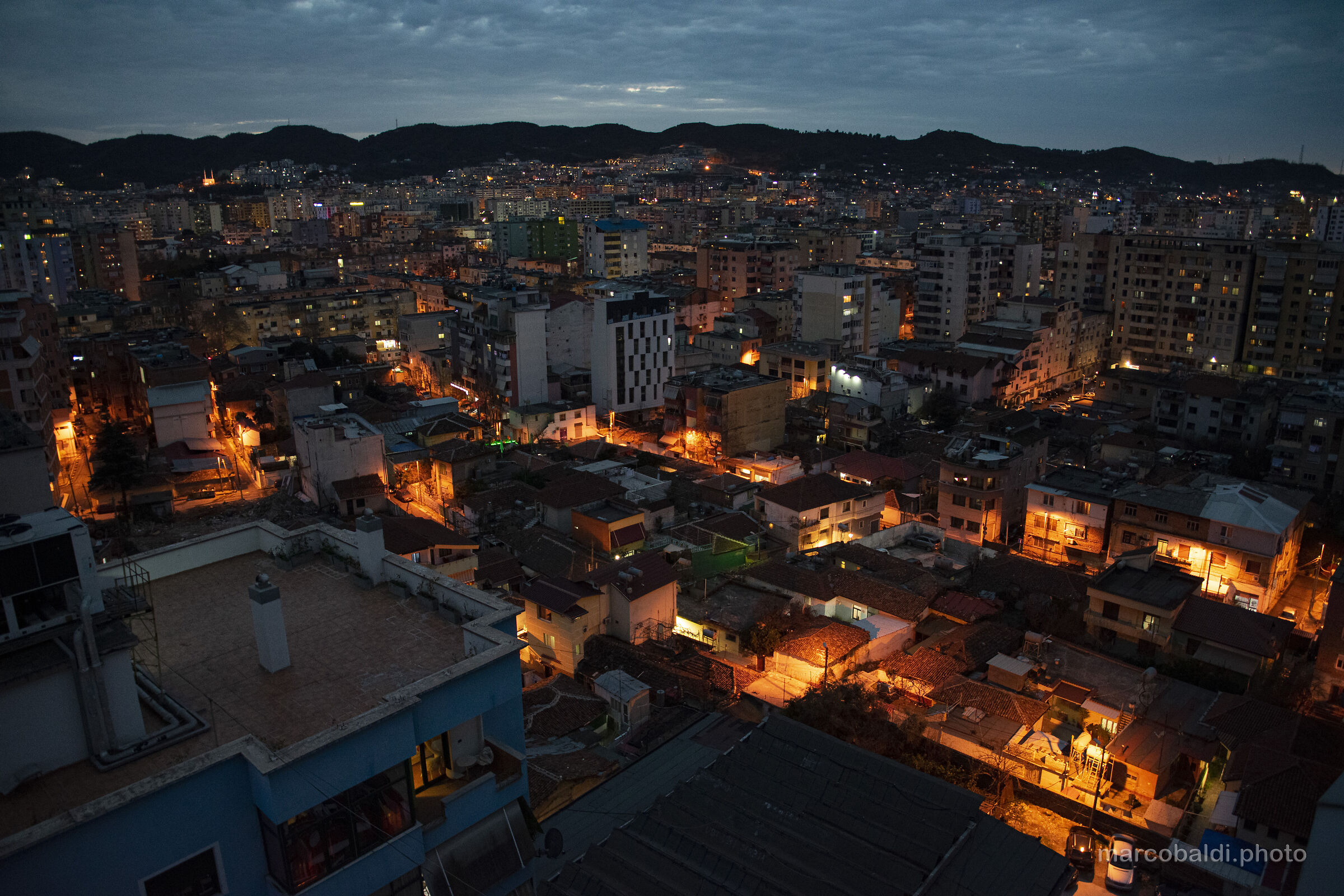 Tirana at night