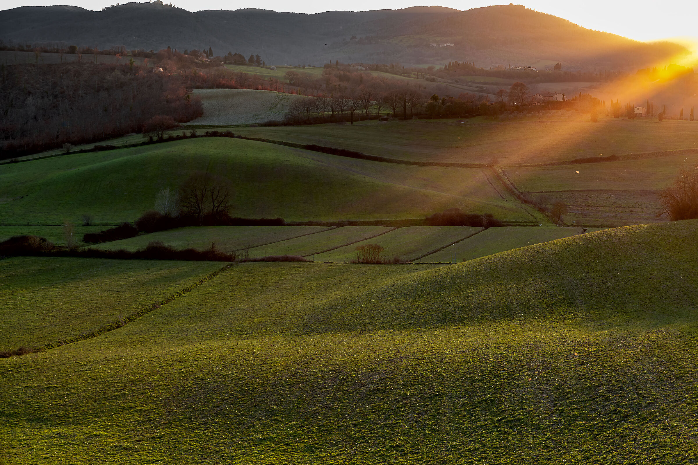 tramonto in valdichiana meridionale