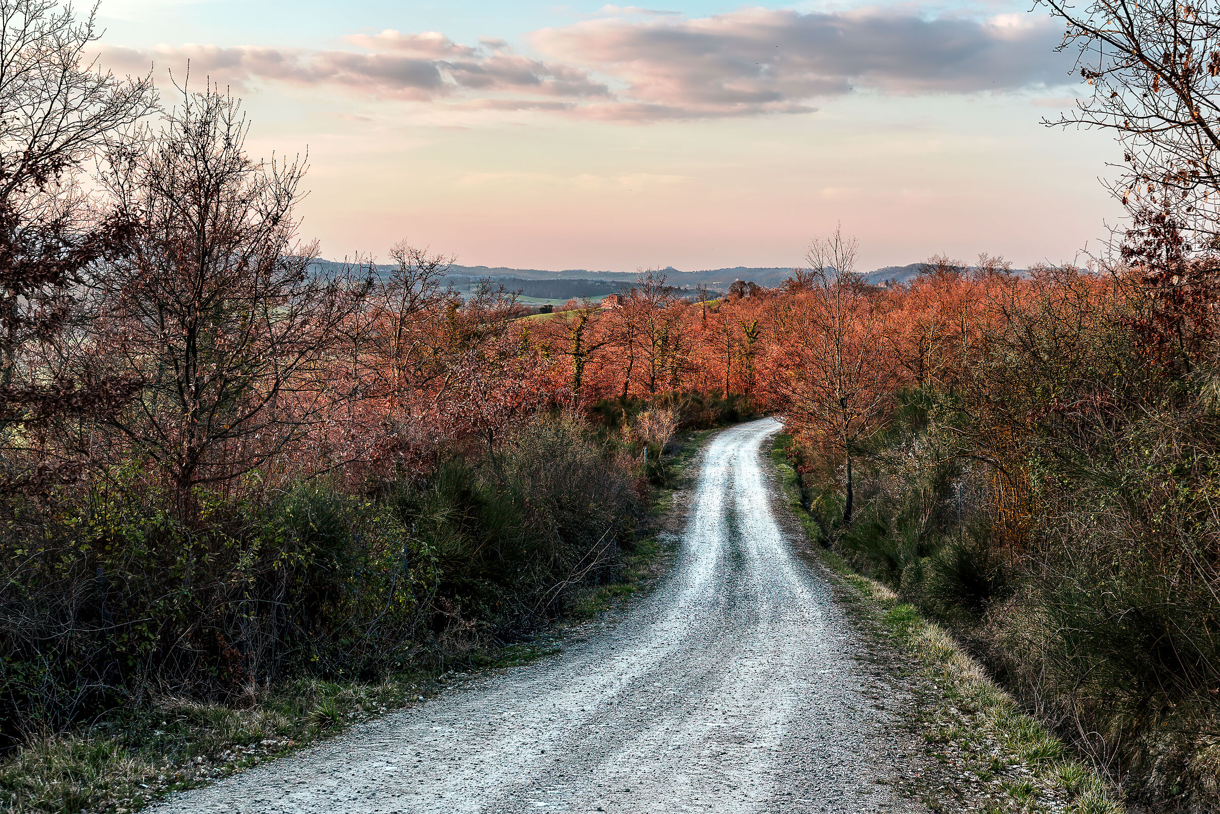 tramonto in valdichiana meridionale