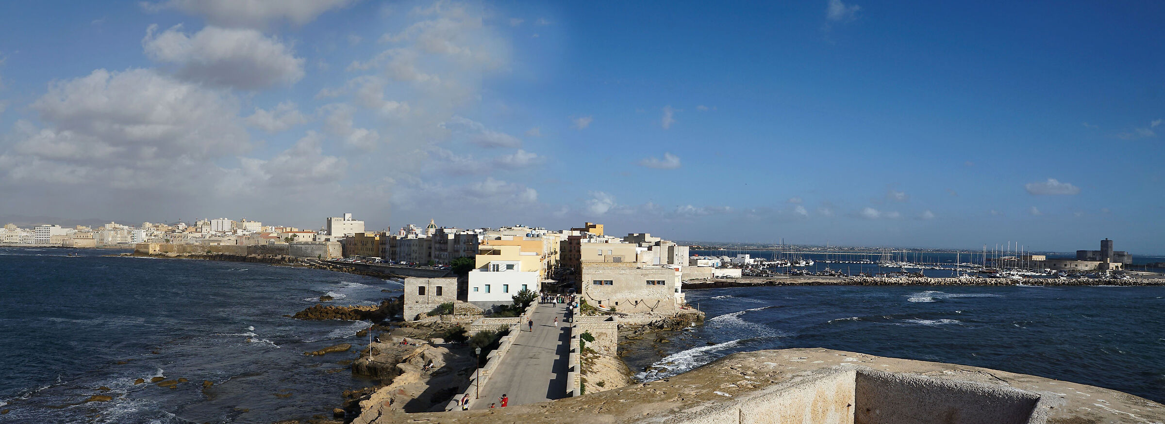 Trapani city between two seas
