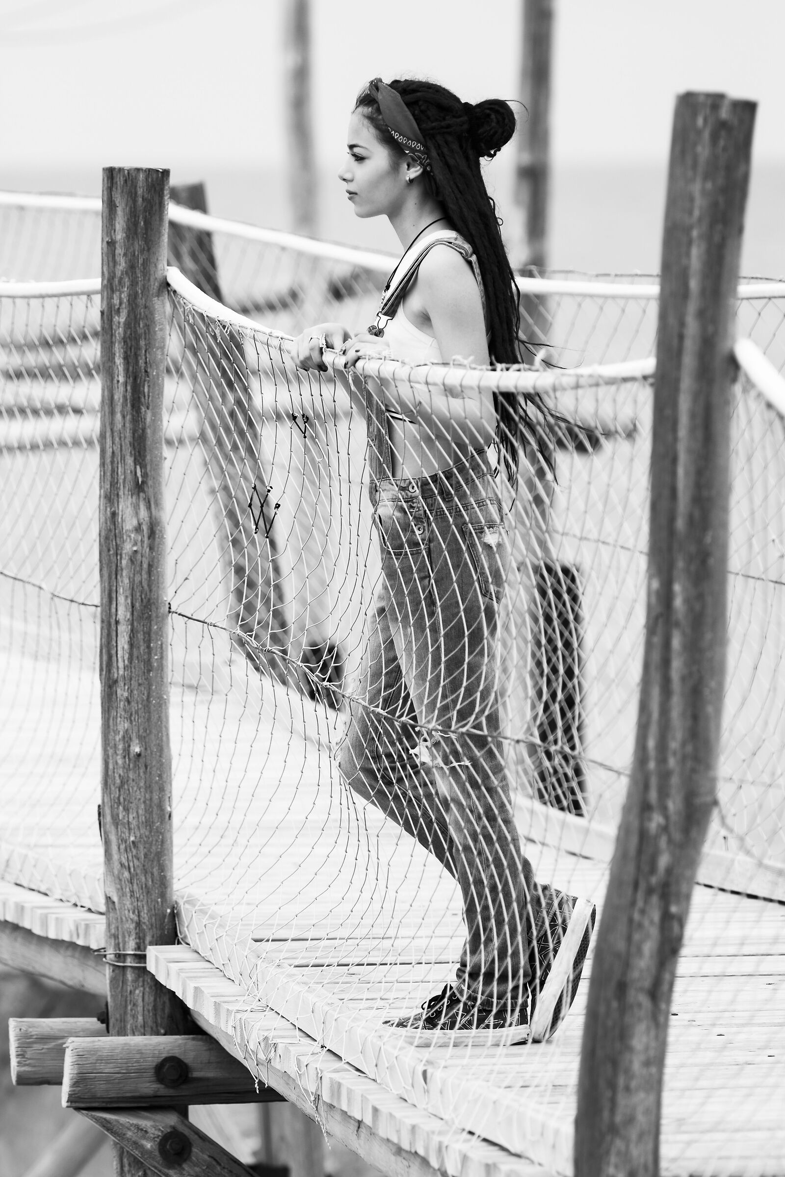 In the trabocco catwalk