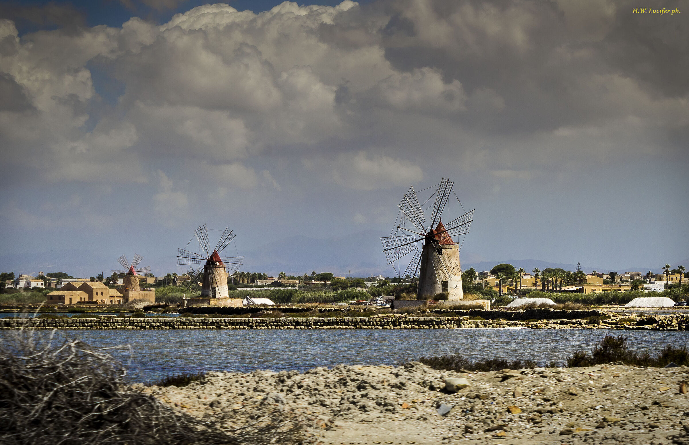The mills of the Salt Pans of Marsala