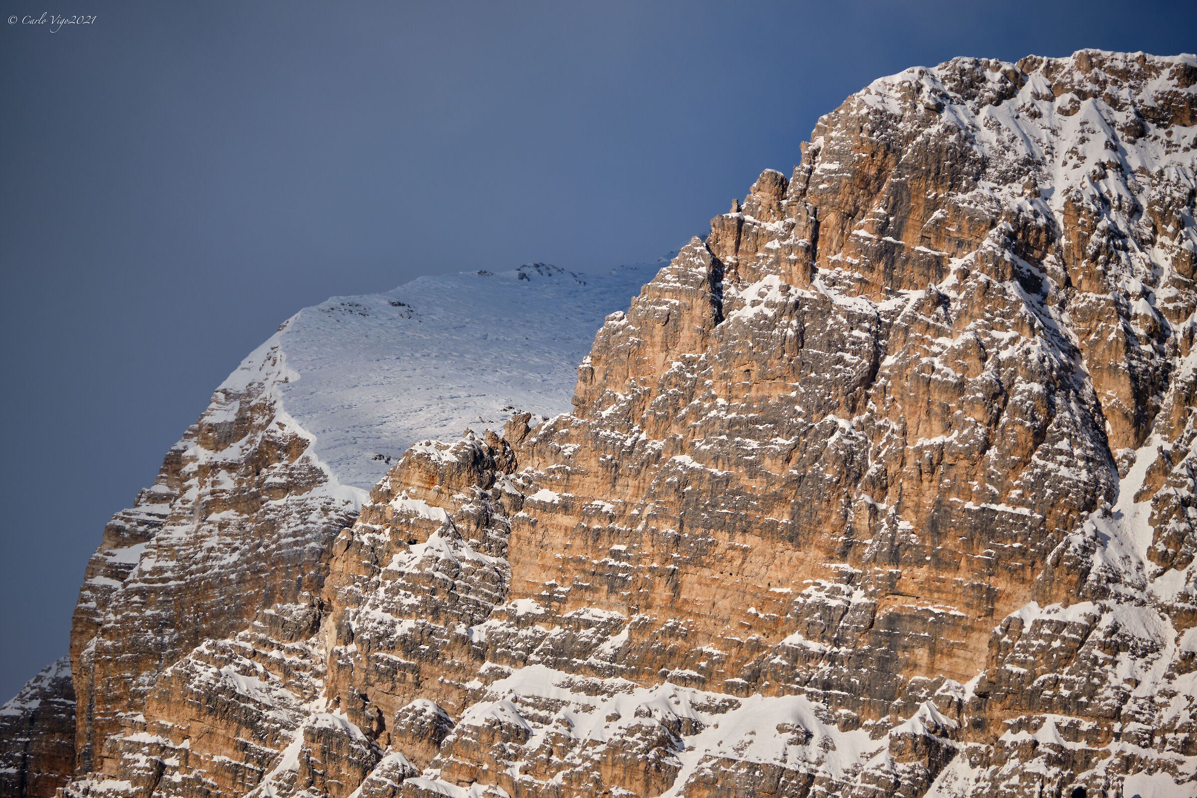 Tofana di mezzo and Tofana di Rozes (seen from Cortina)