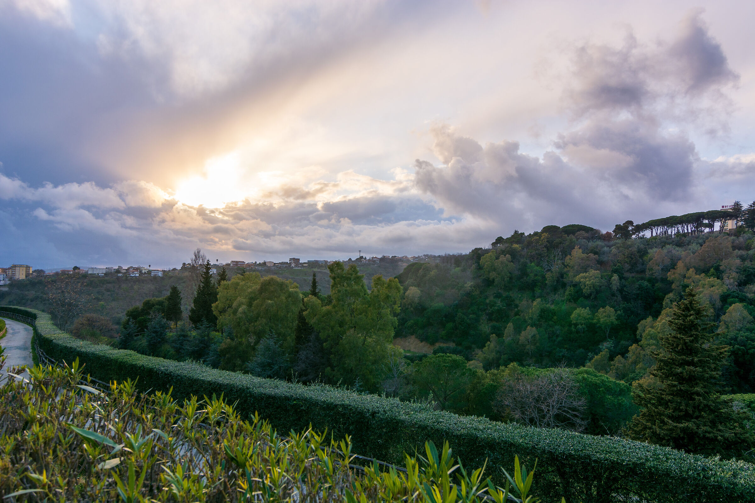 Sunset over the Biopark of Catanzaro