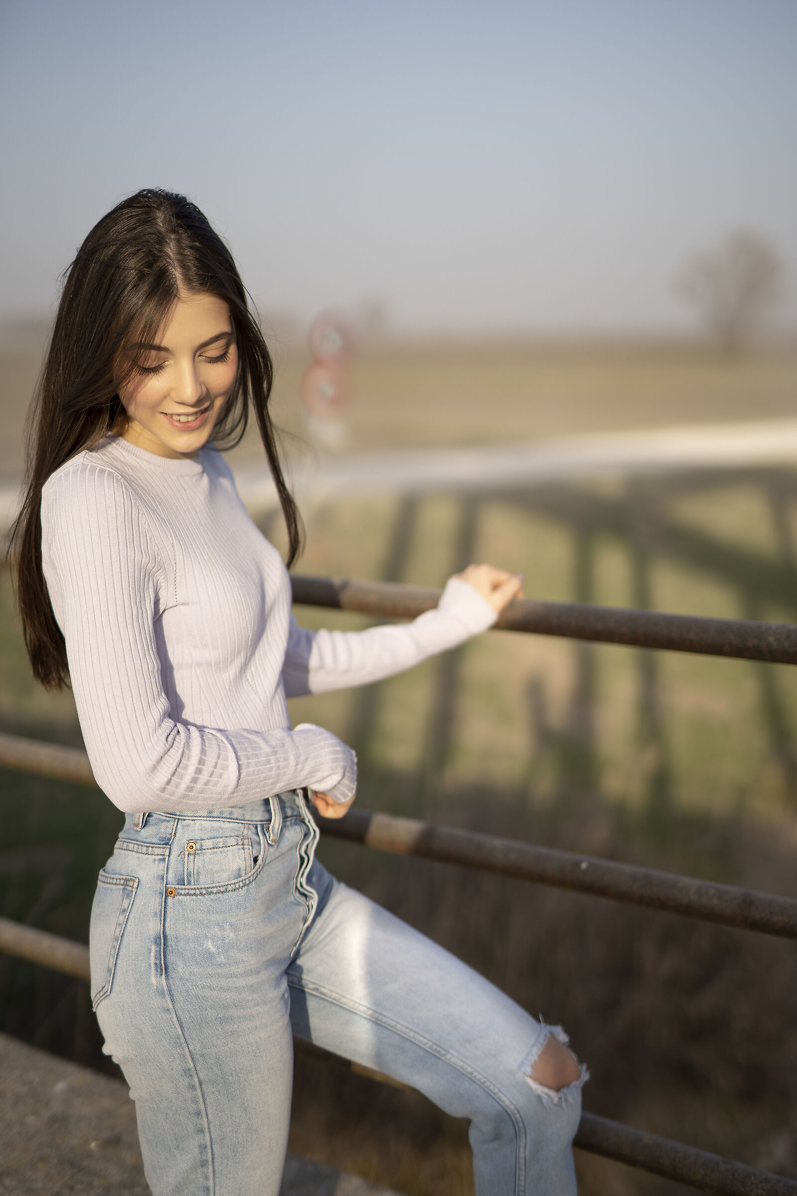 con le luci del tramonto