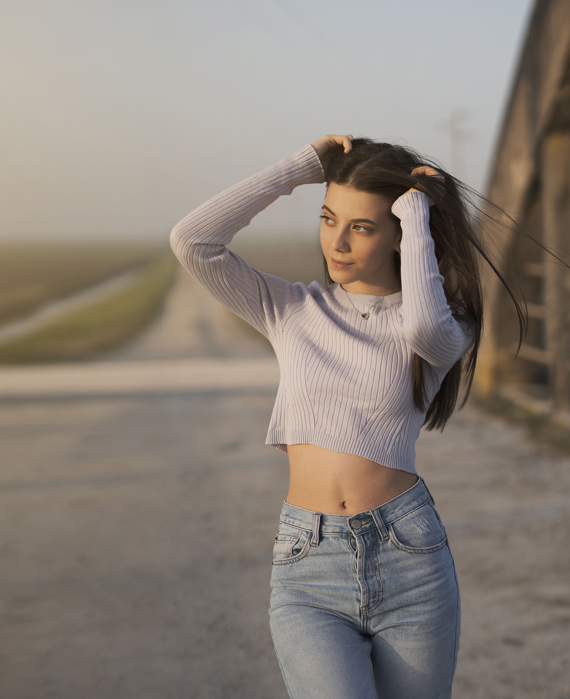 con le luci del tramonto