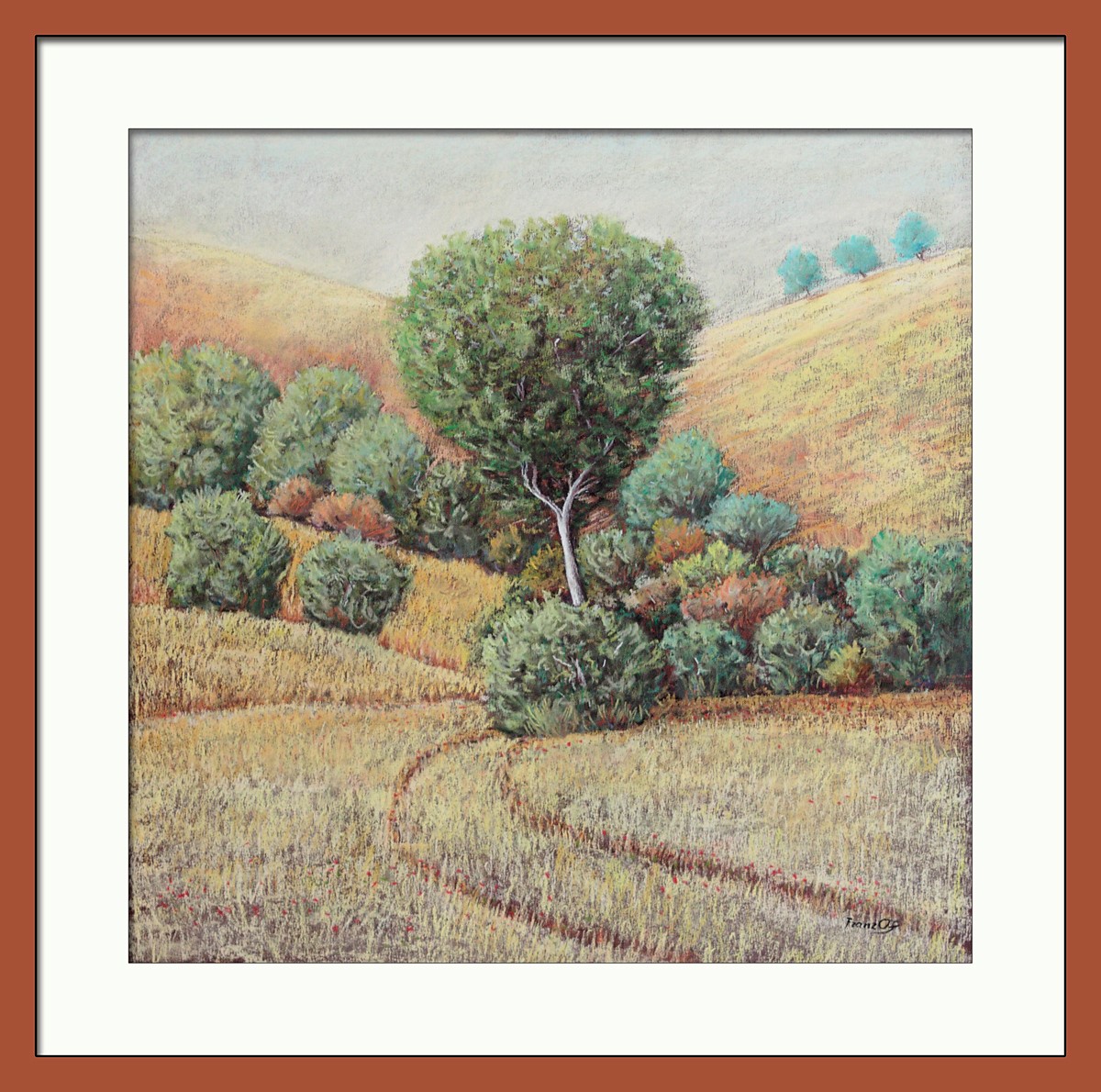 en plein air - soft pastel 50x50