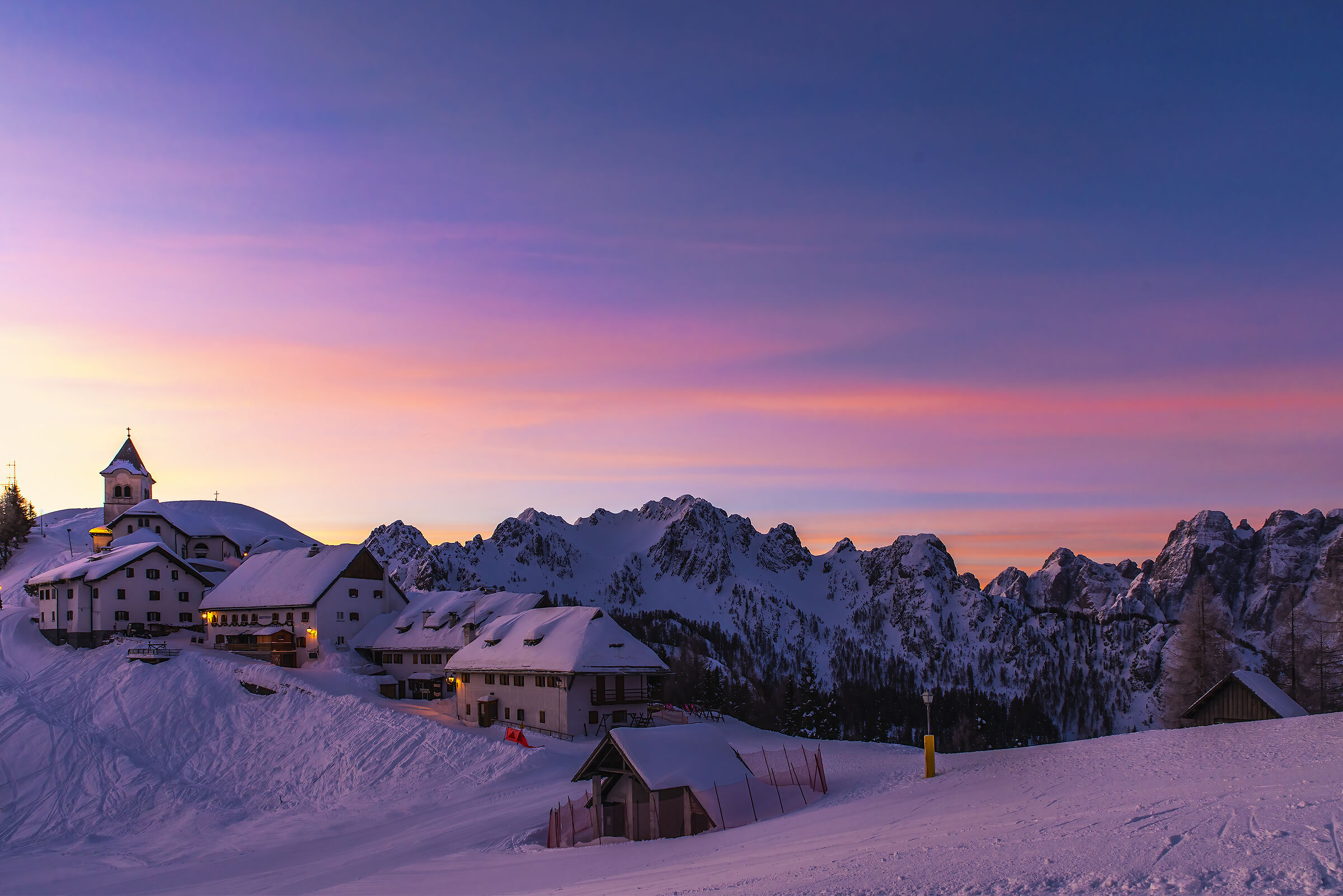 Sunrise at M.te Lussari, Julian Alps
