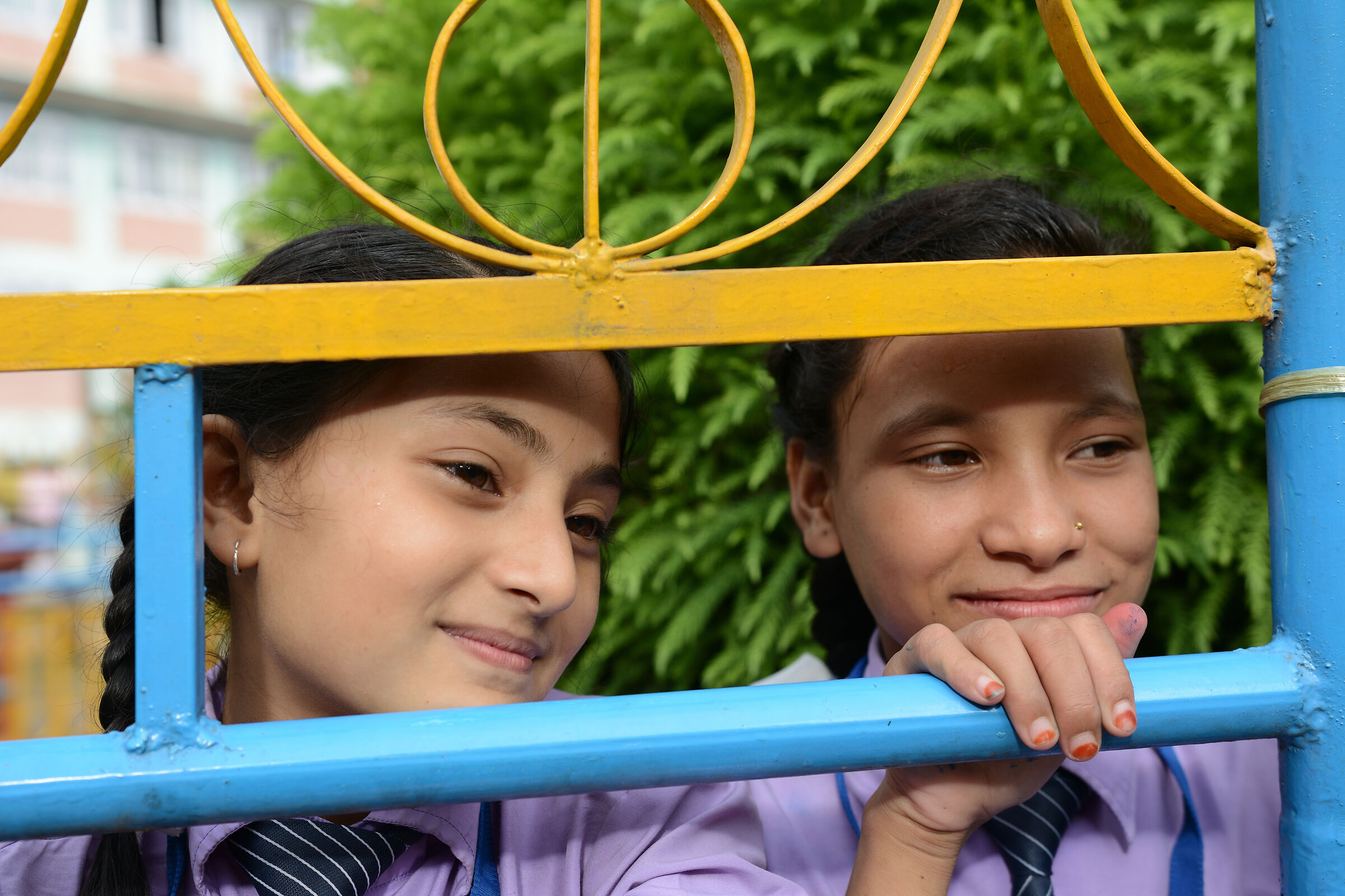 Small schoolboys in Kathmandu