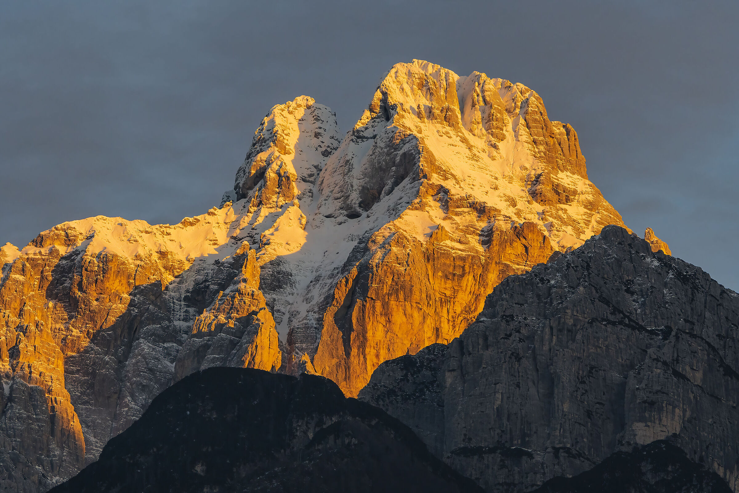 Jof del Montasio alps Julians, sunset