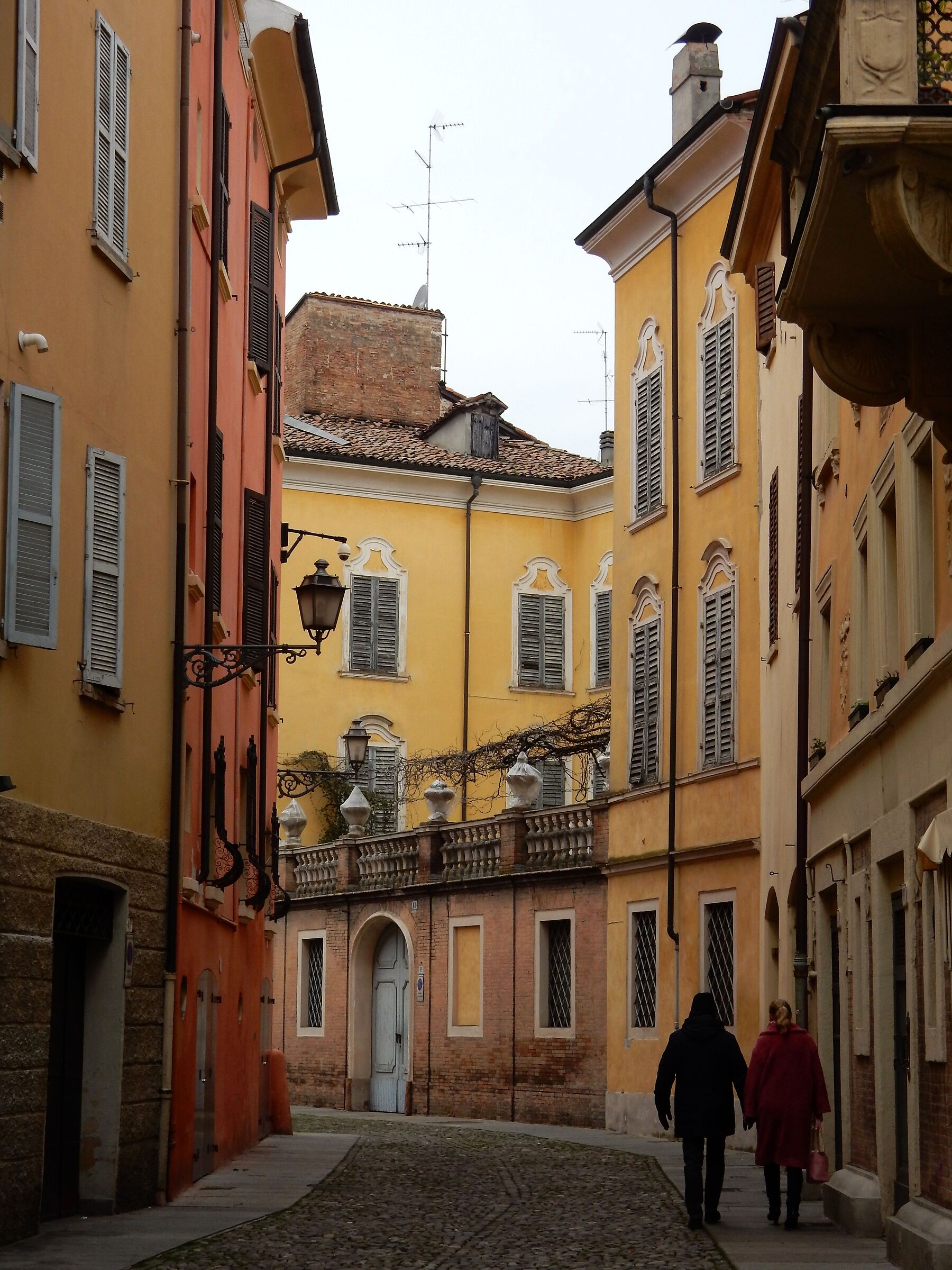 At dawn in the streets of Modena