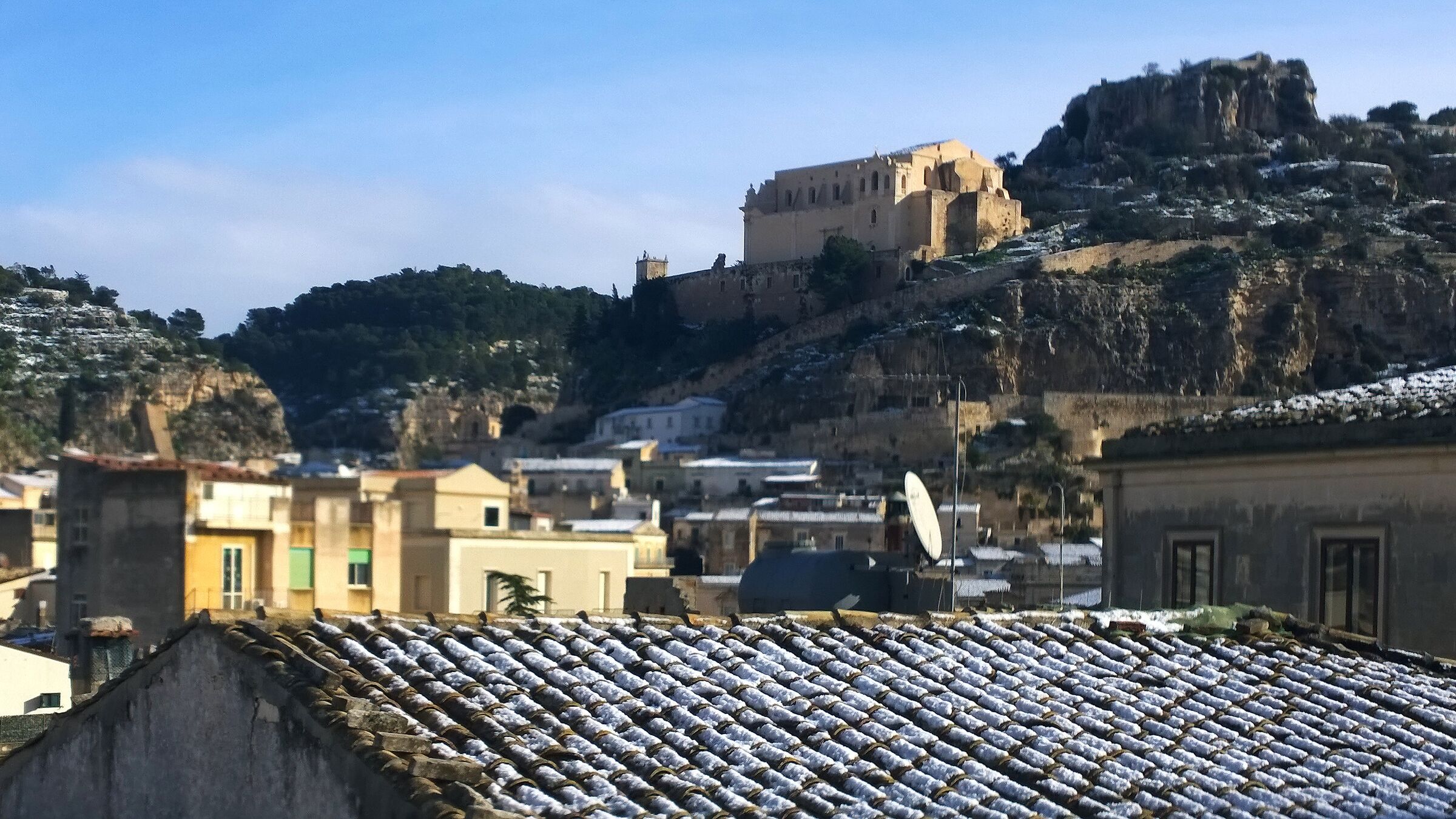 Scicli sotto la neve