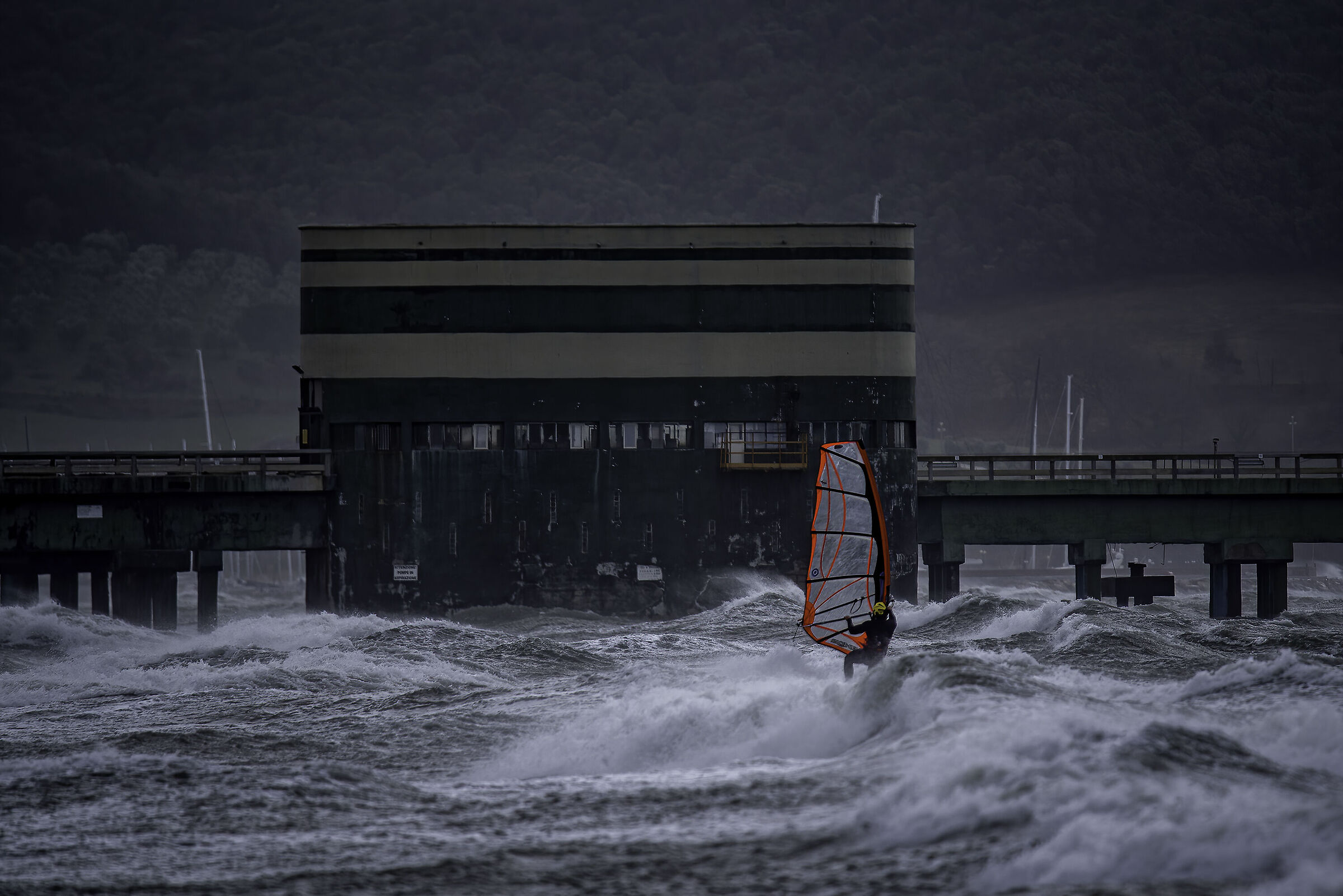 Windsurfing in the Gulf of Follonica.