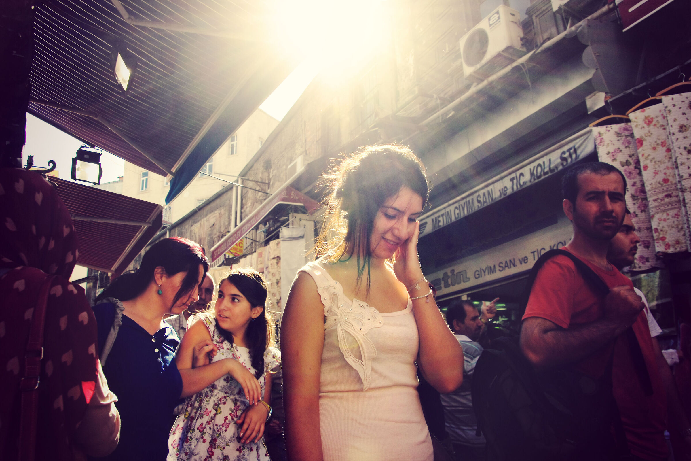 walking through the streets...