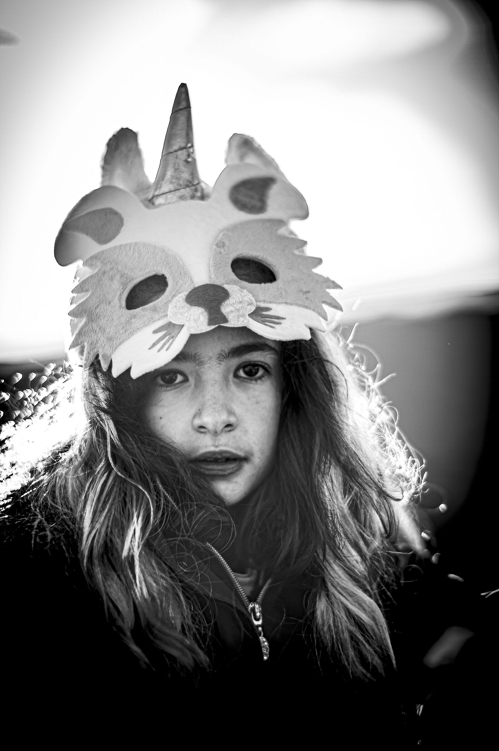 giorgia con la sua maschera