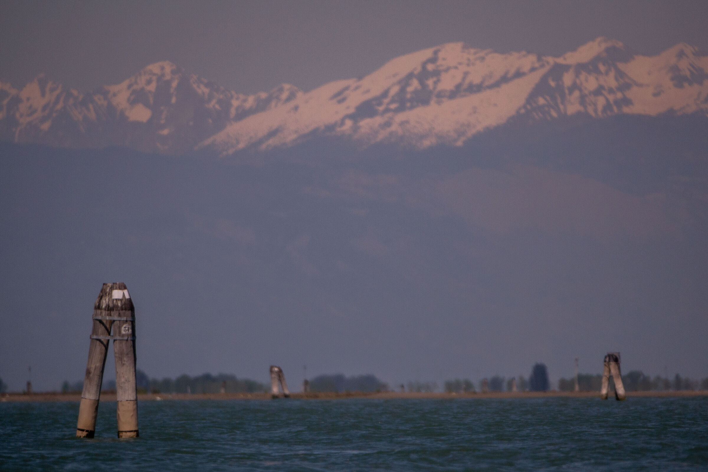 in the distance the mountains