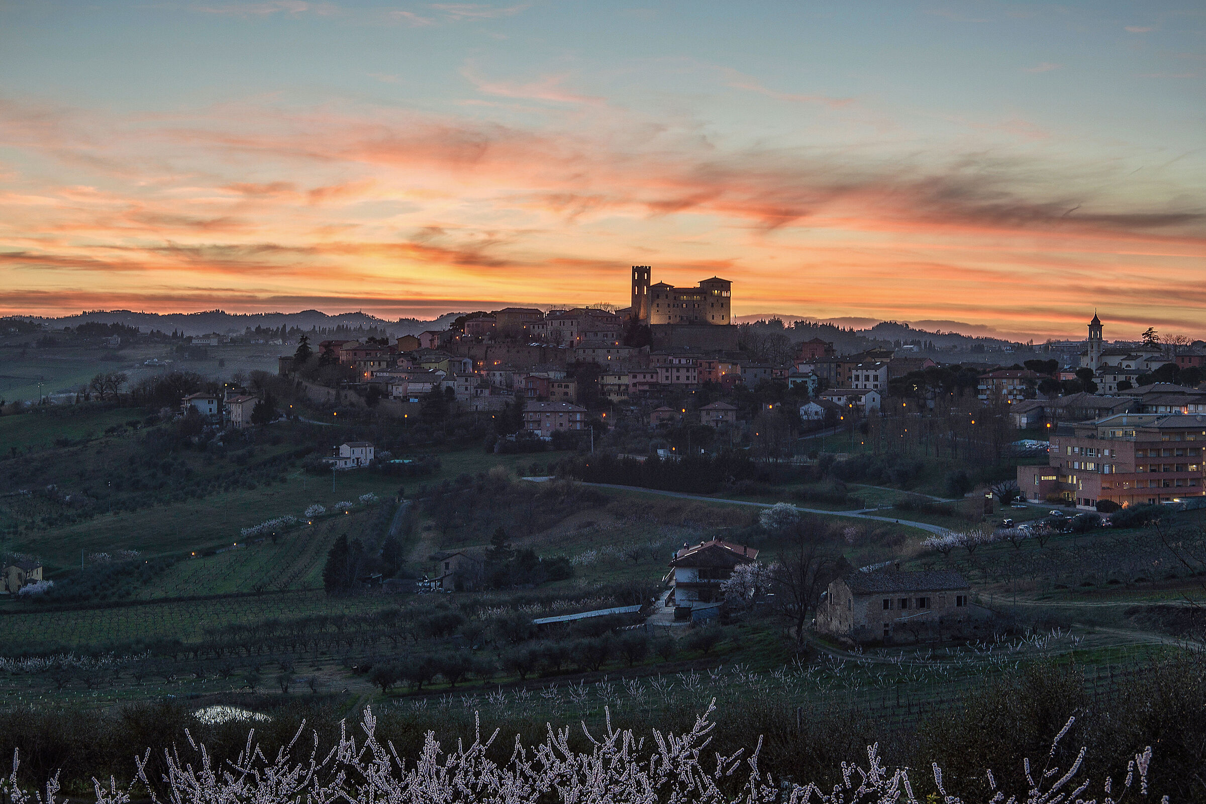 Spring sunset in Longiano