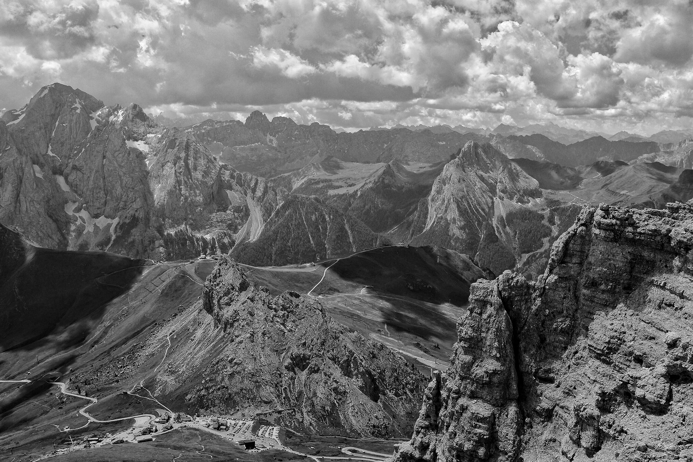Vista sul Passo Pordoi