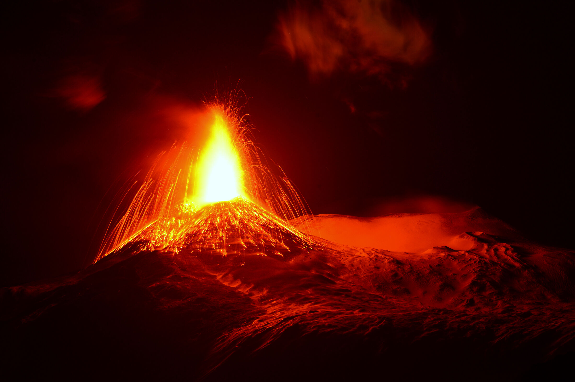 Etna 16° Eruzione dal Cratere di Sud Est .