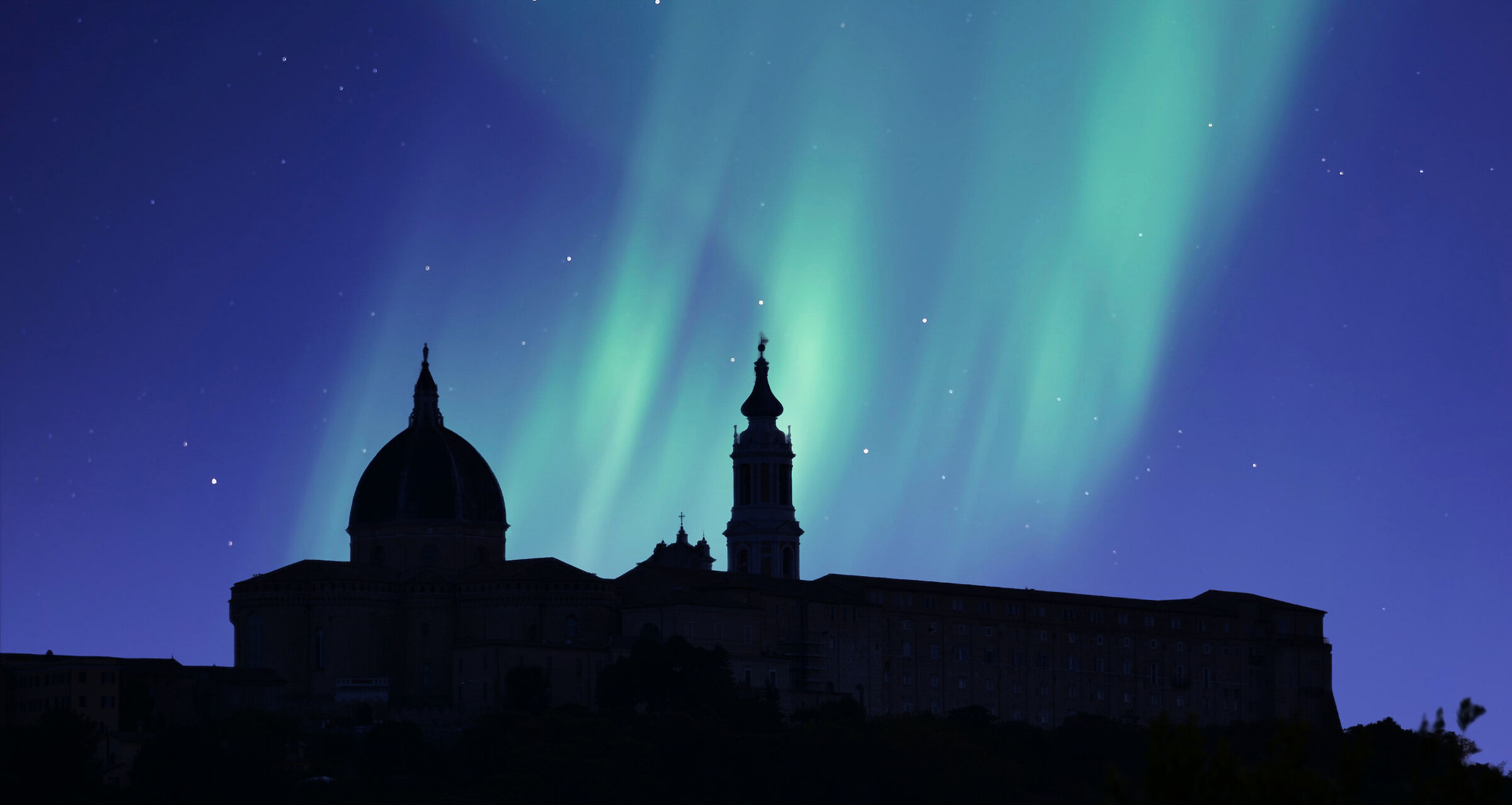 Una finta aurora boreale
