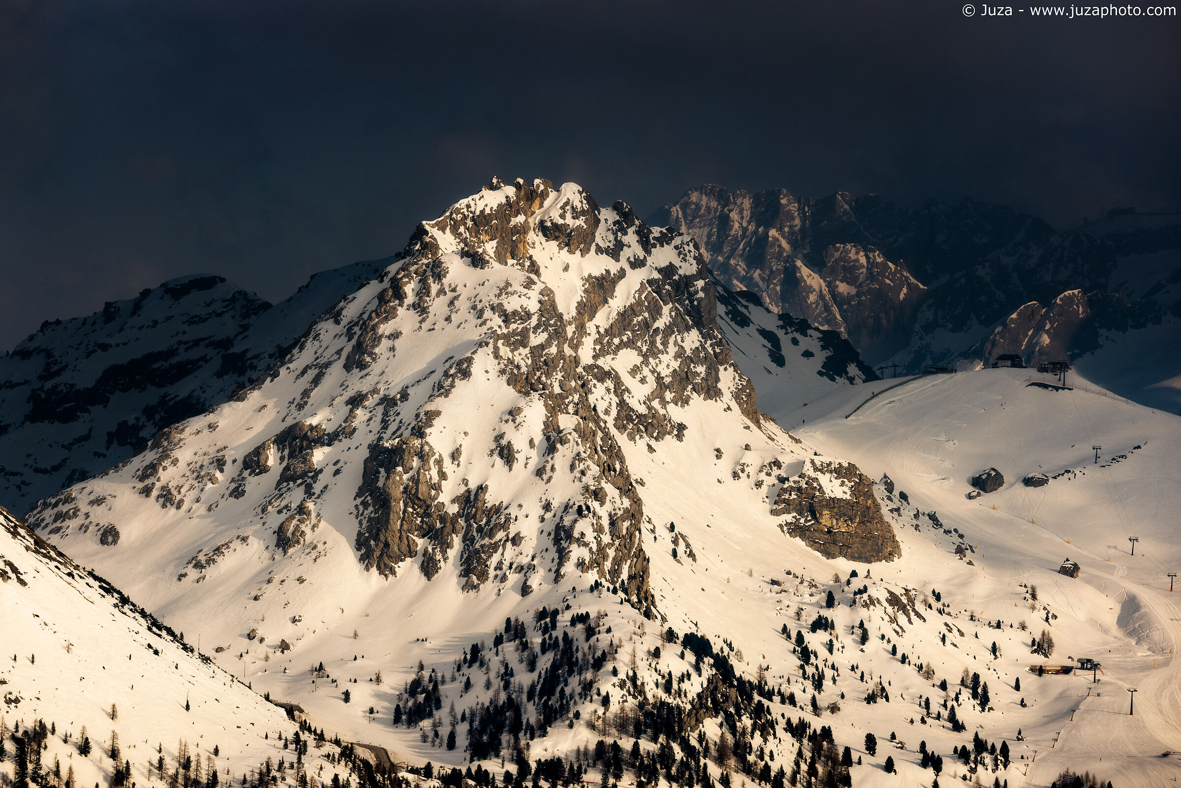 Tramonto dal Passo Sella, marzo 2021