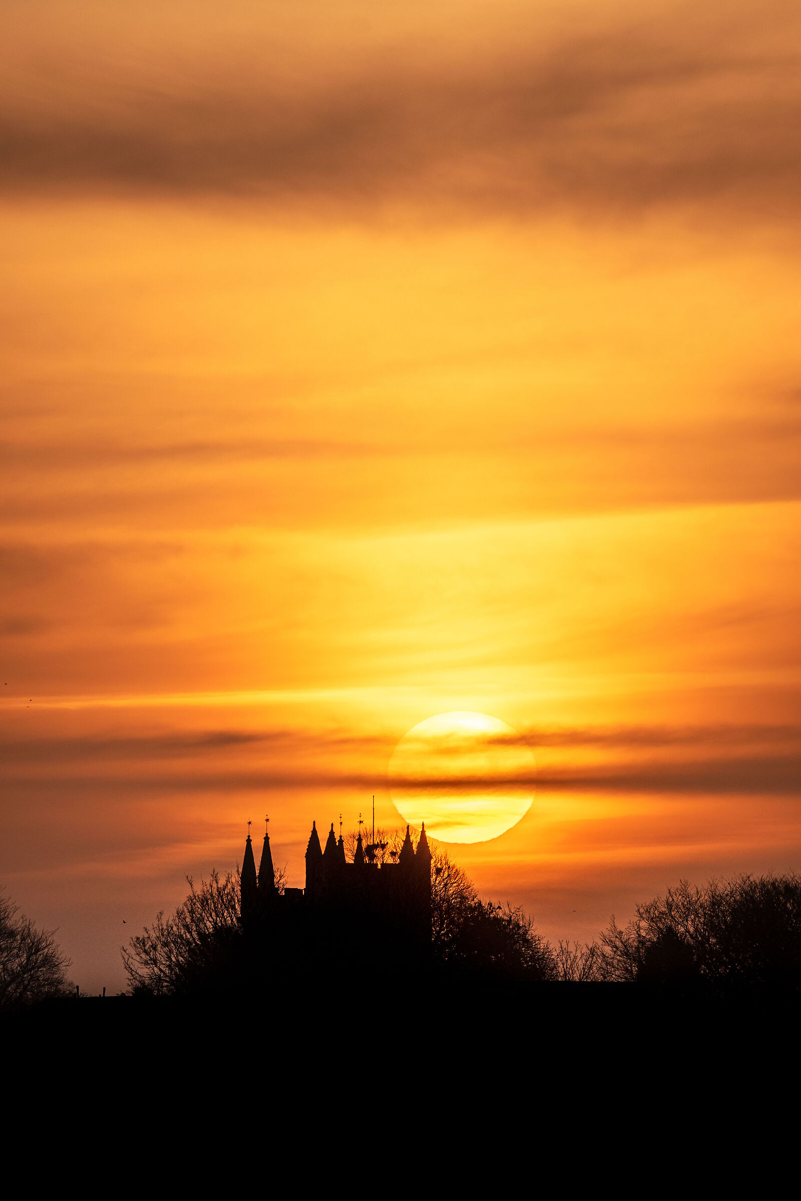 Sun Rising Behin The Minster