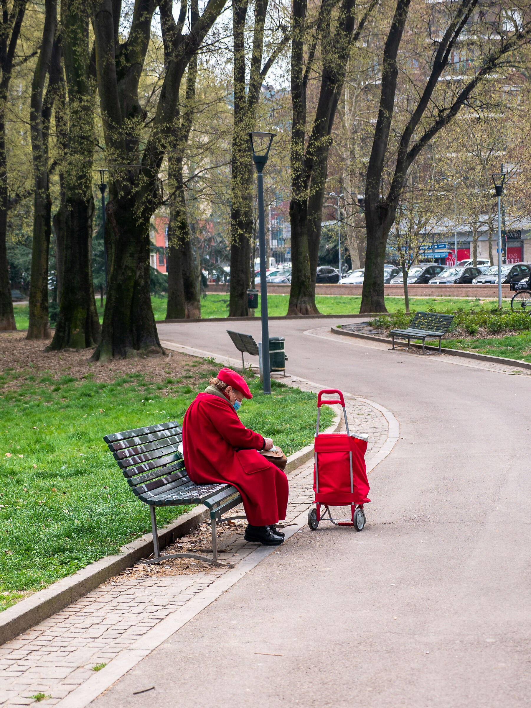 Woman in red - Milan