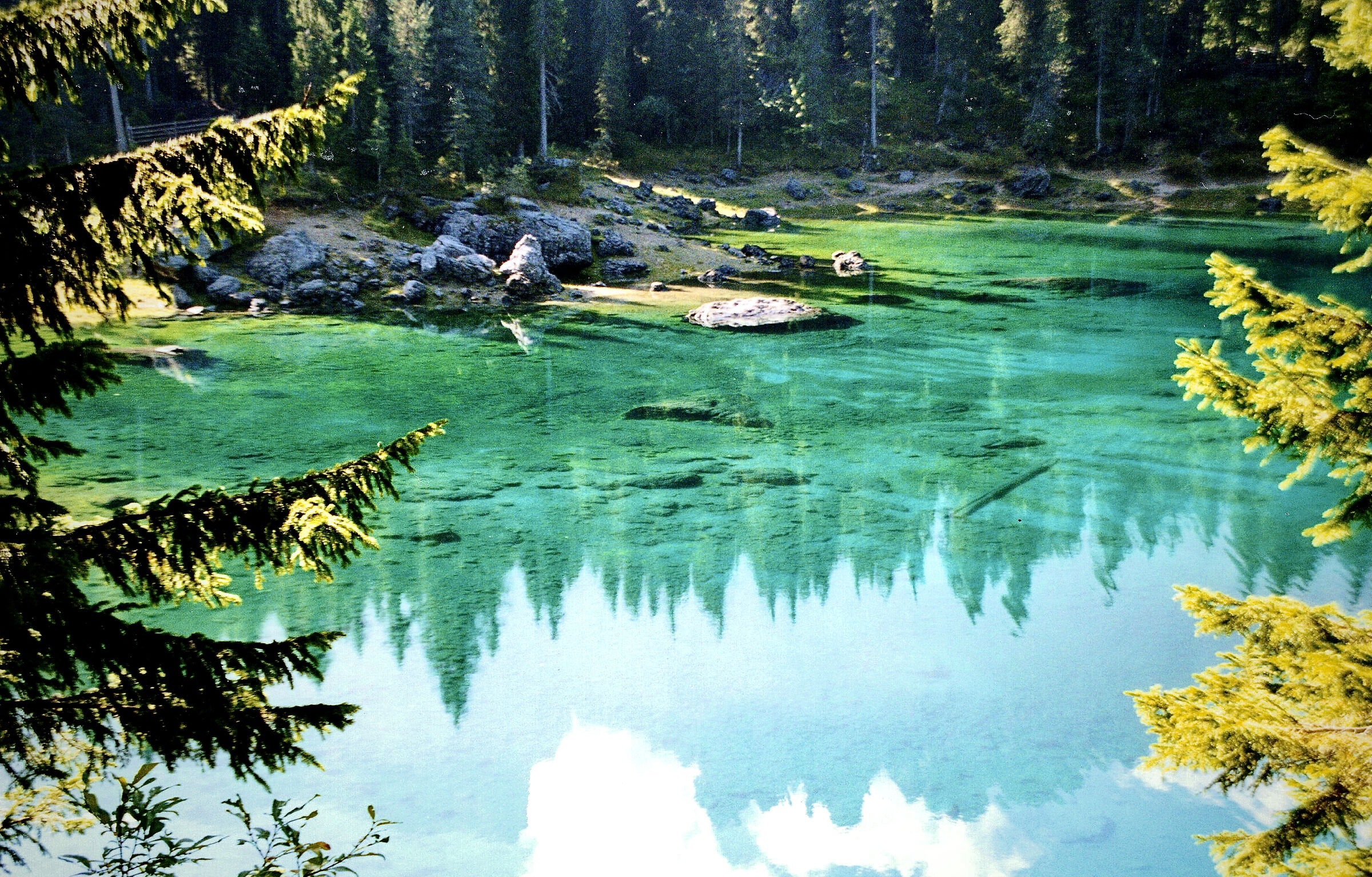 reflections in Lake Carezza