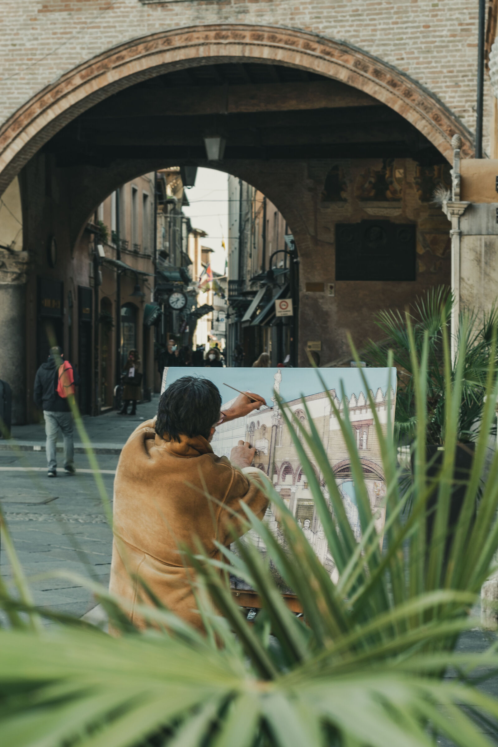 Painter in the square